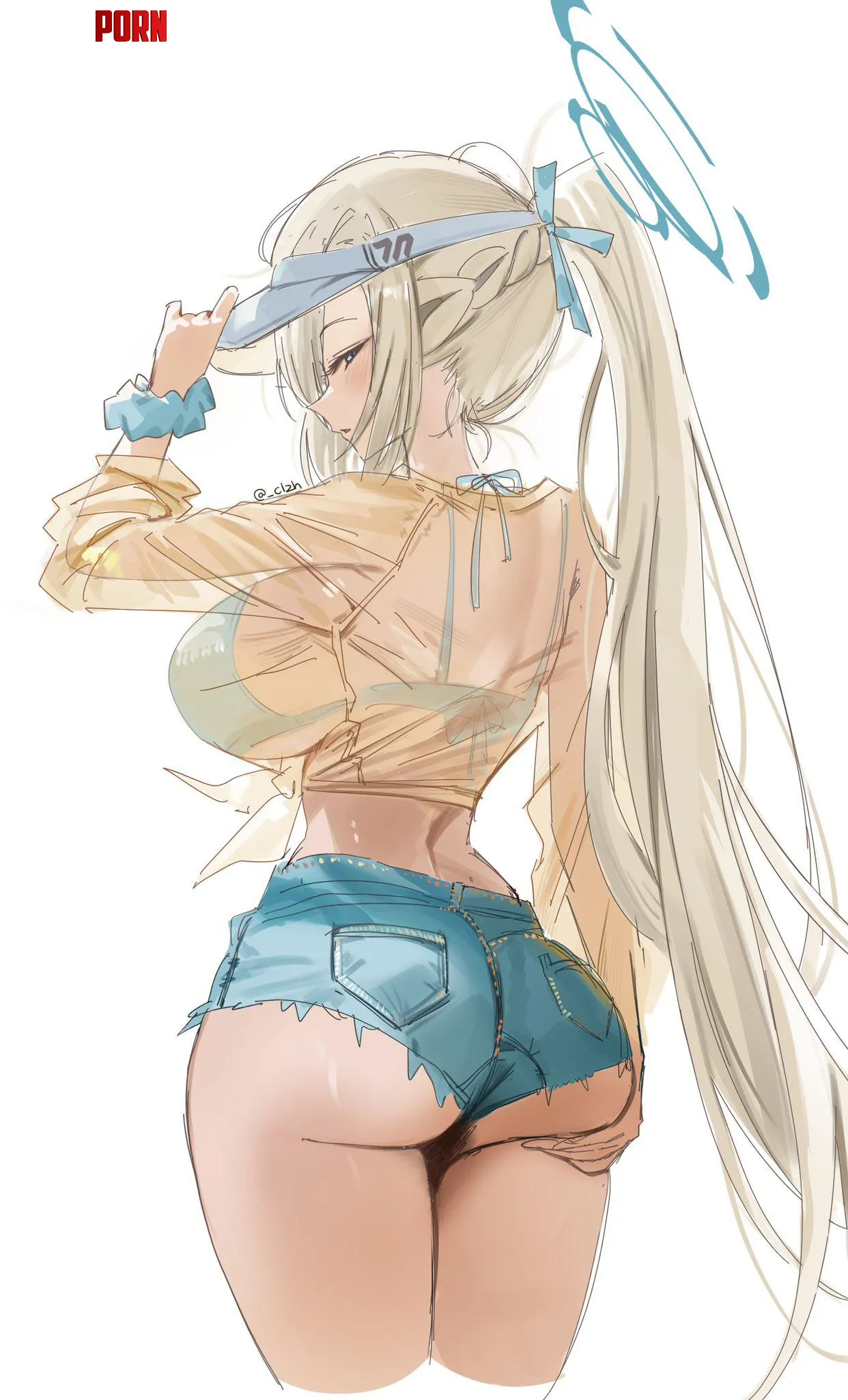 Asuna in booty shorts (Chico) by xKillua666