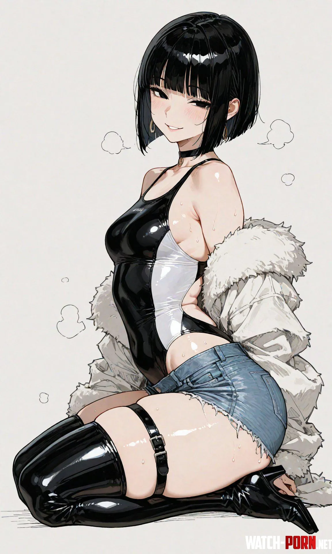 Swimsuit underneath her Coat by WoolsonDaSheep