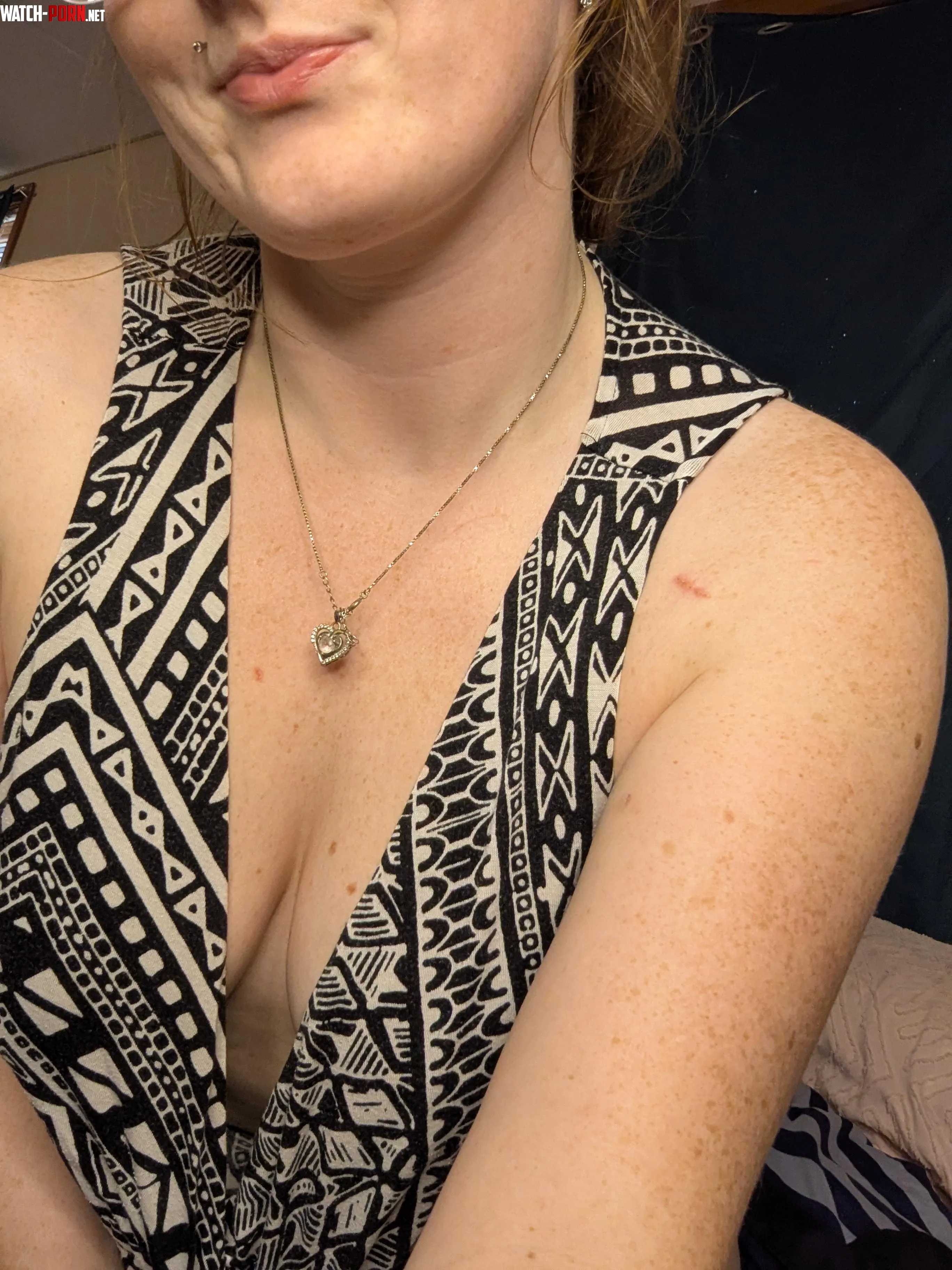 Happy to not wear a bra today by SweetRedRuby_