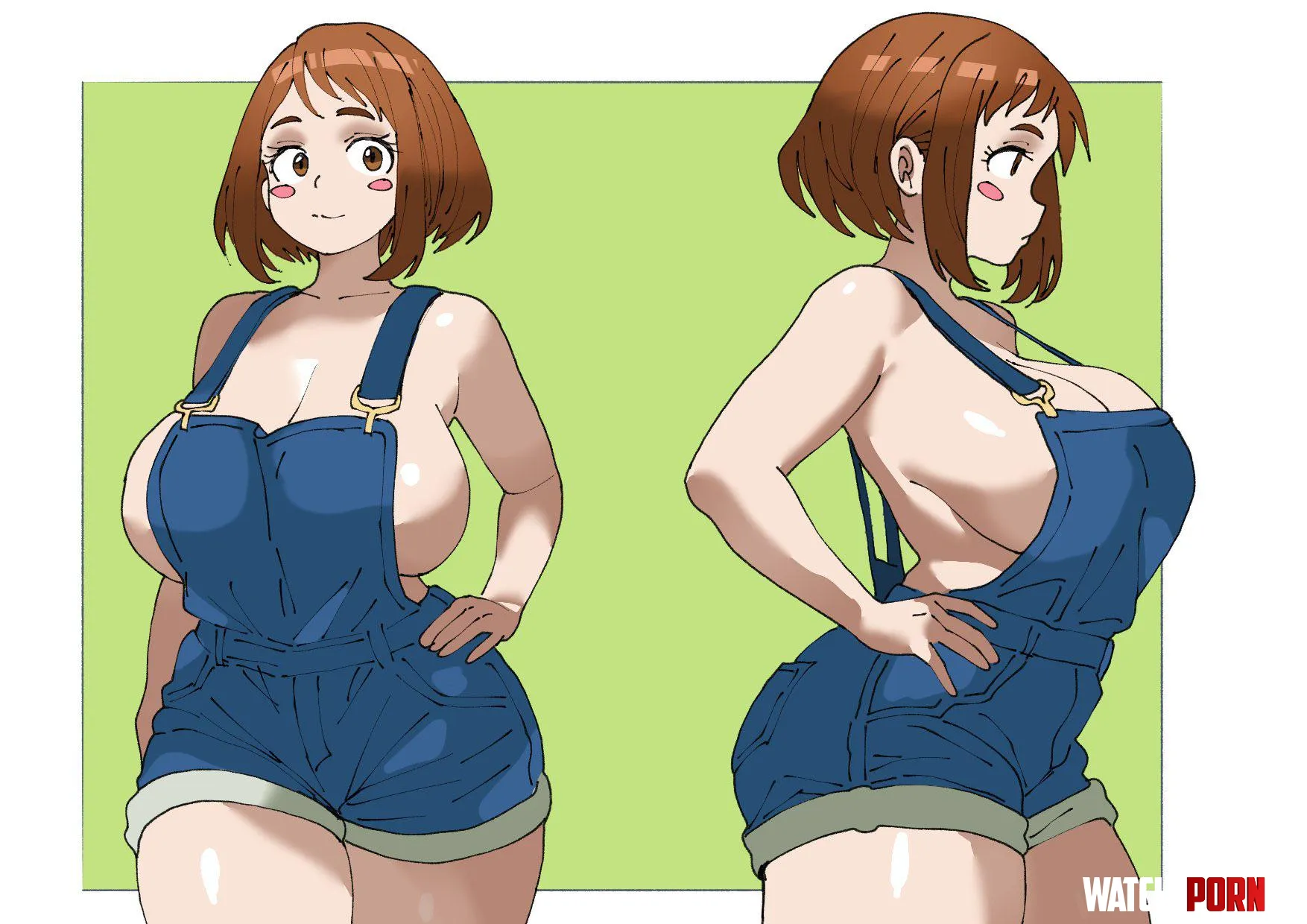 Ochako’s huge tits fill out her overalls (captain_tai) by MillionHypotheses