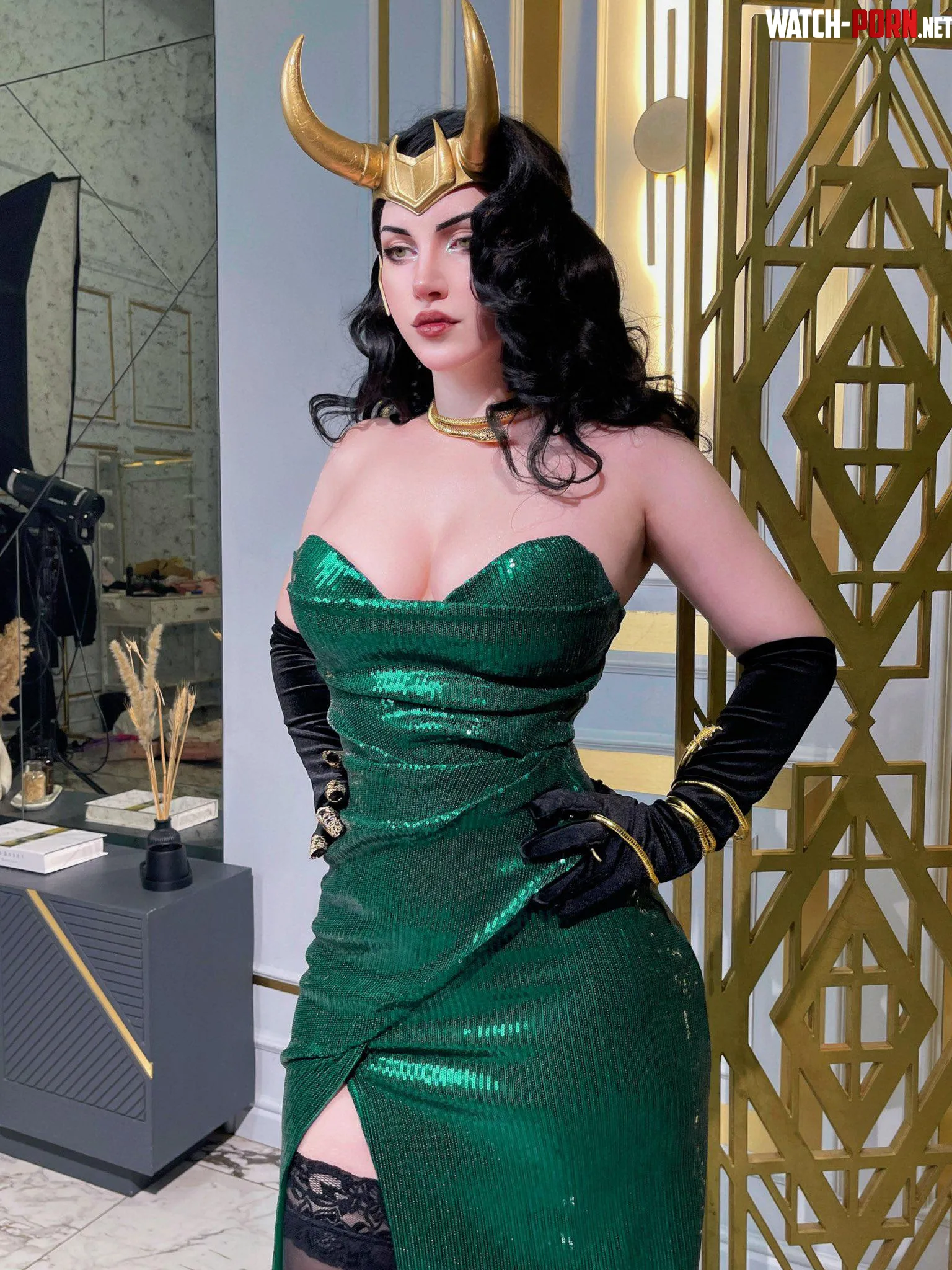 Lady Loki in Green Dress (Ulichan) [Marvel] by Mxfyn
