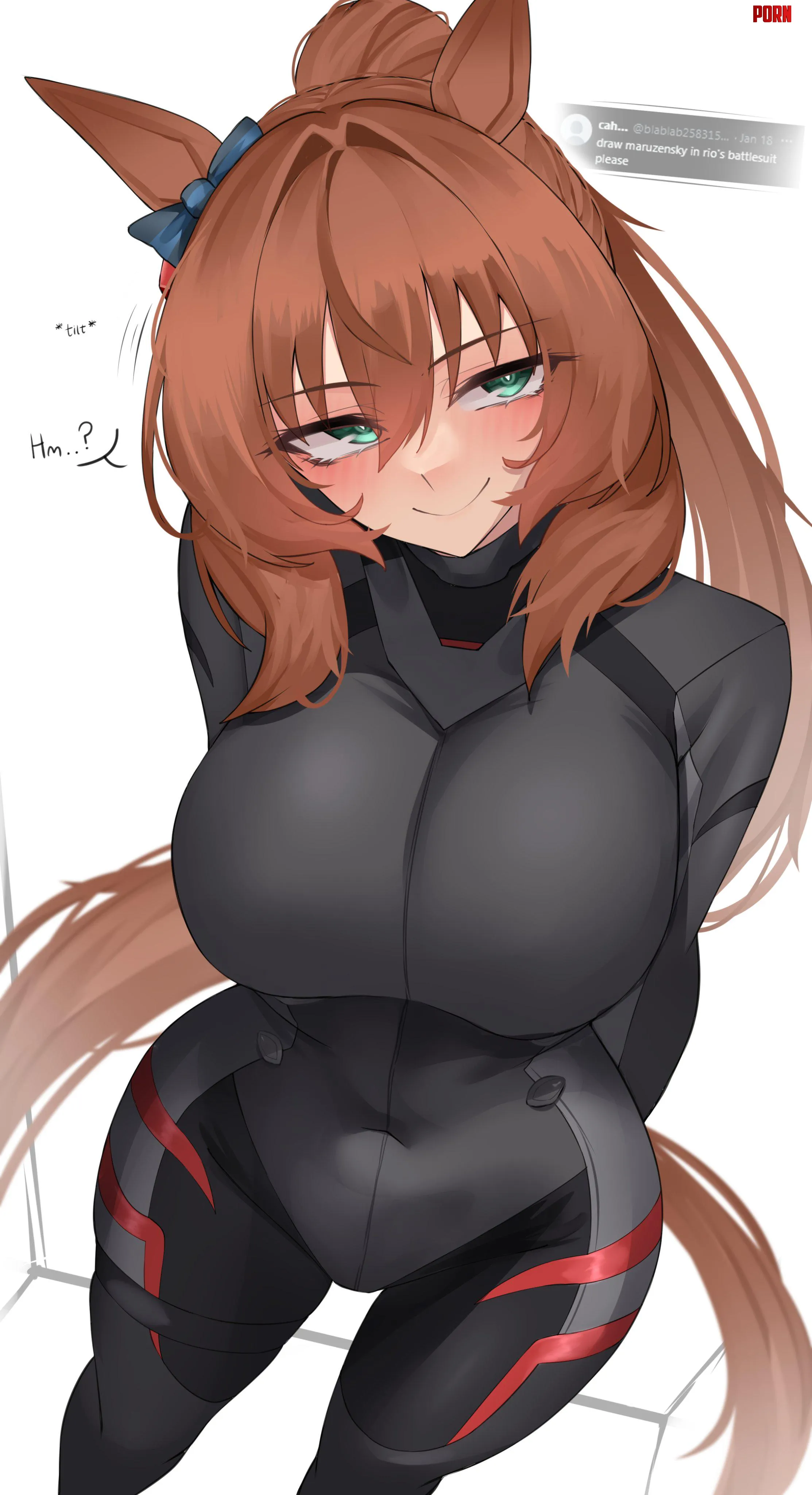 Maruzensky in Rio's bodysuit (xkittyzx/0ha) [Umamusume/Blue Archive] by llamanatee