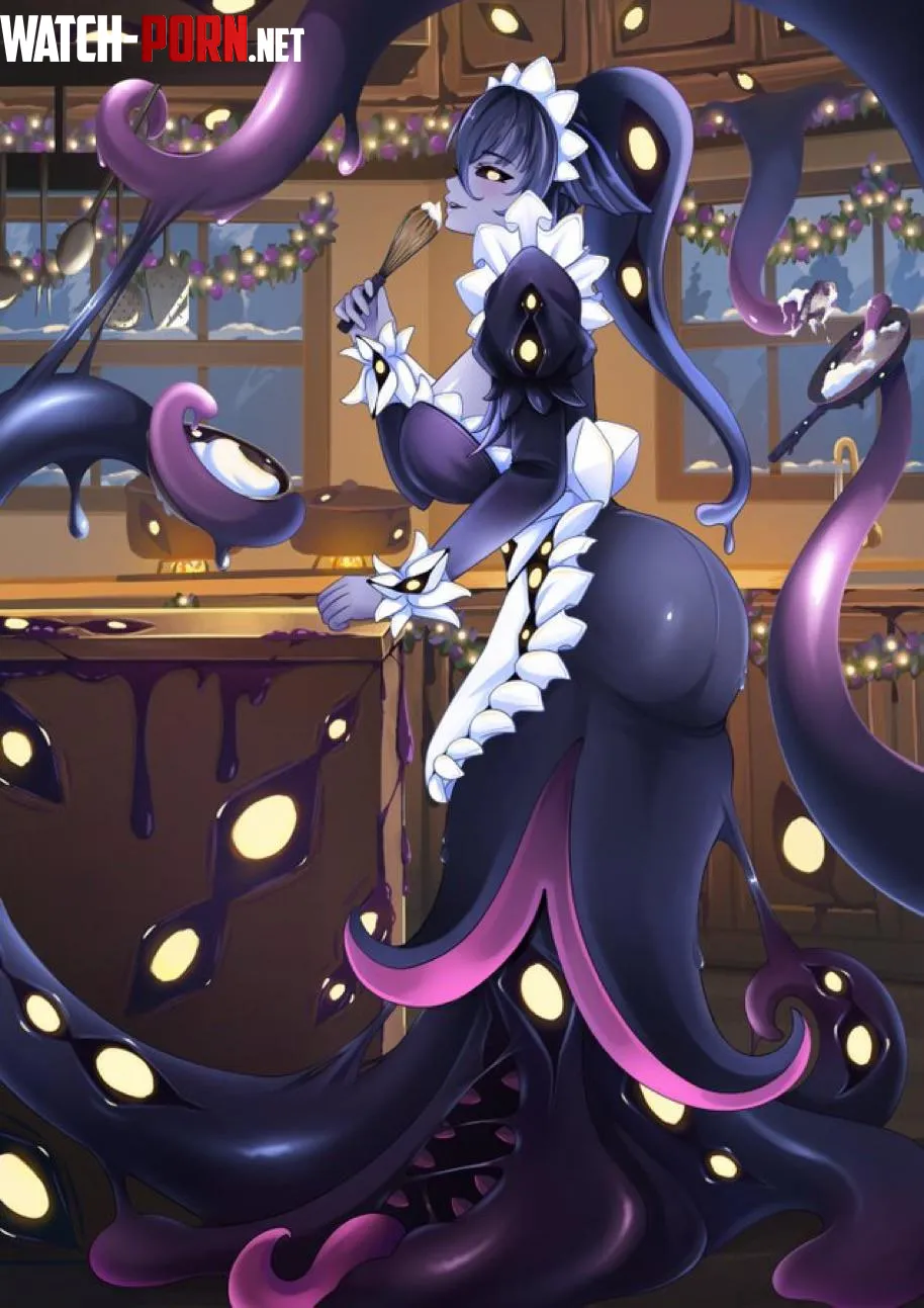 A Shoggoth making a cake by Mef_ni by 1-David98-1