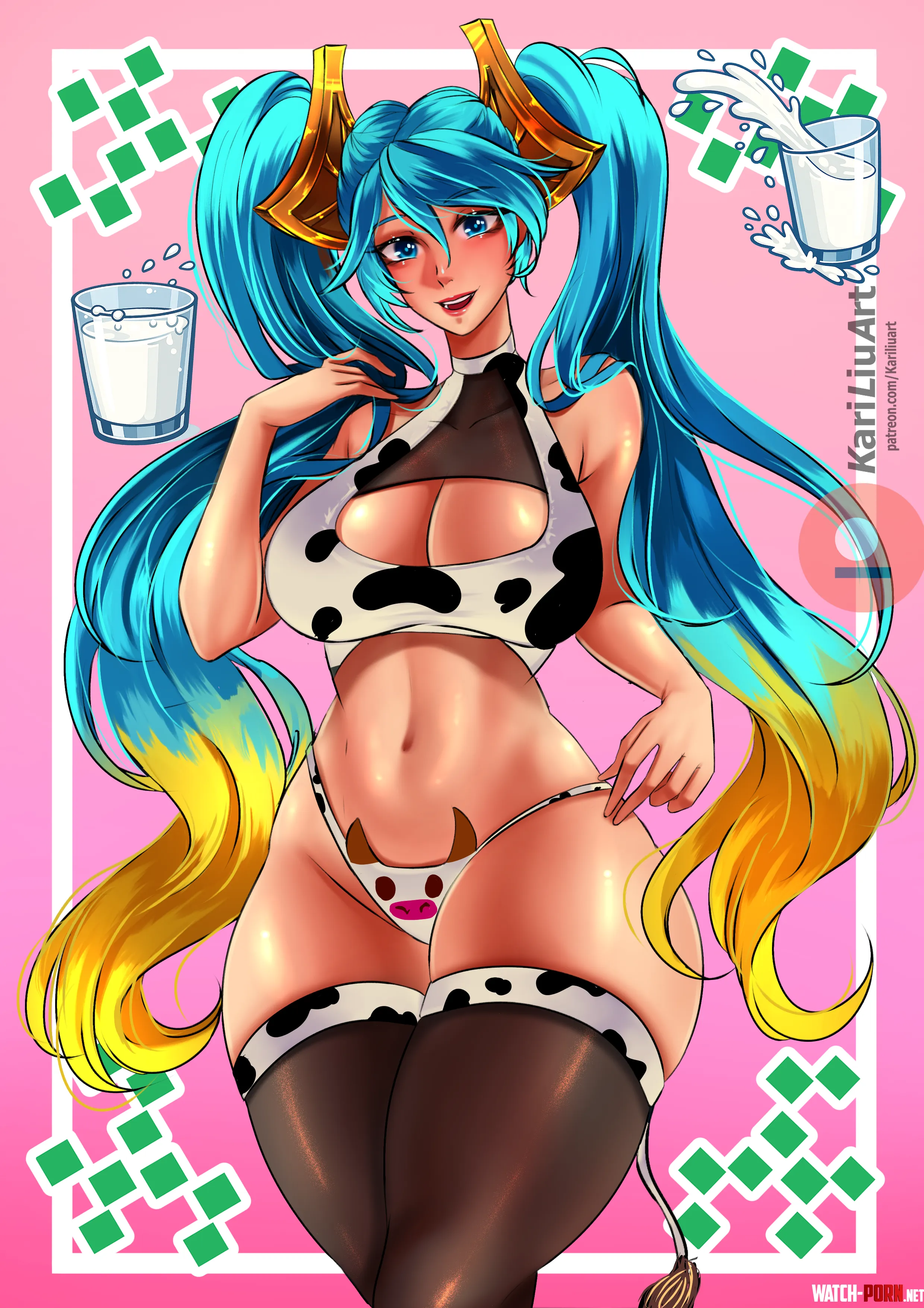 Cow-girl Sona (kariliuart) by KariliuArt