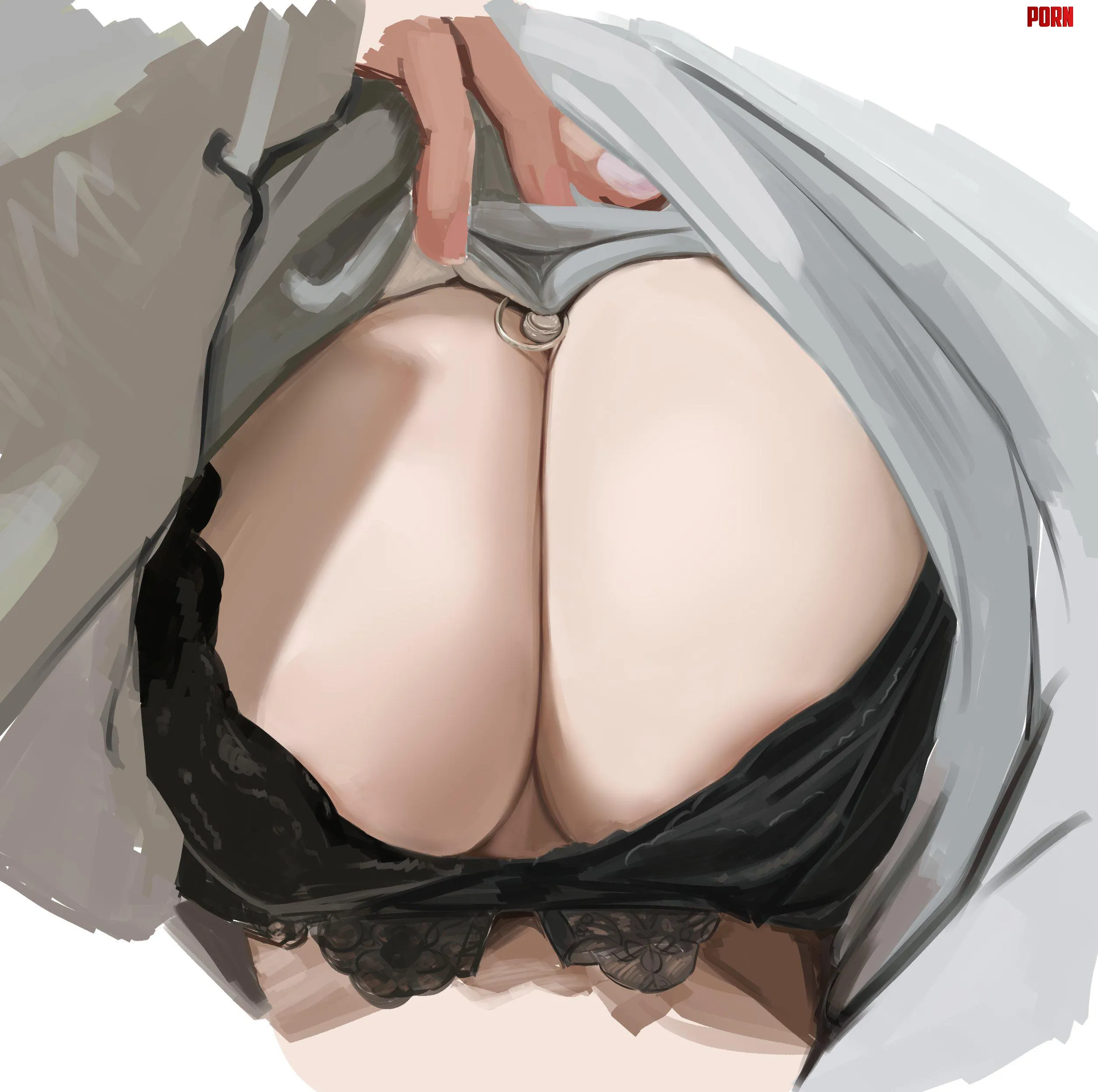 Lifting her shirt (rururaroru) by xKillua666