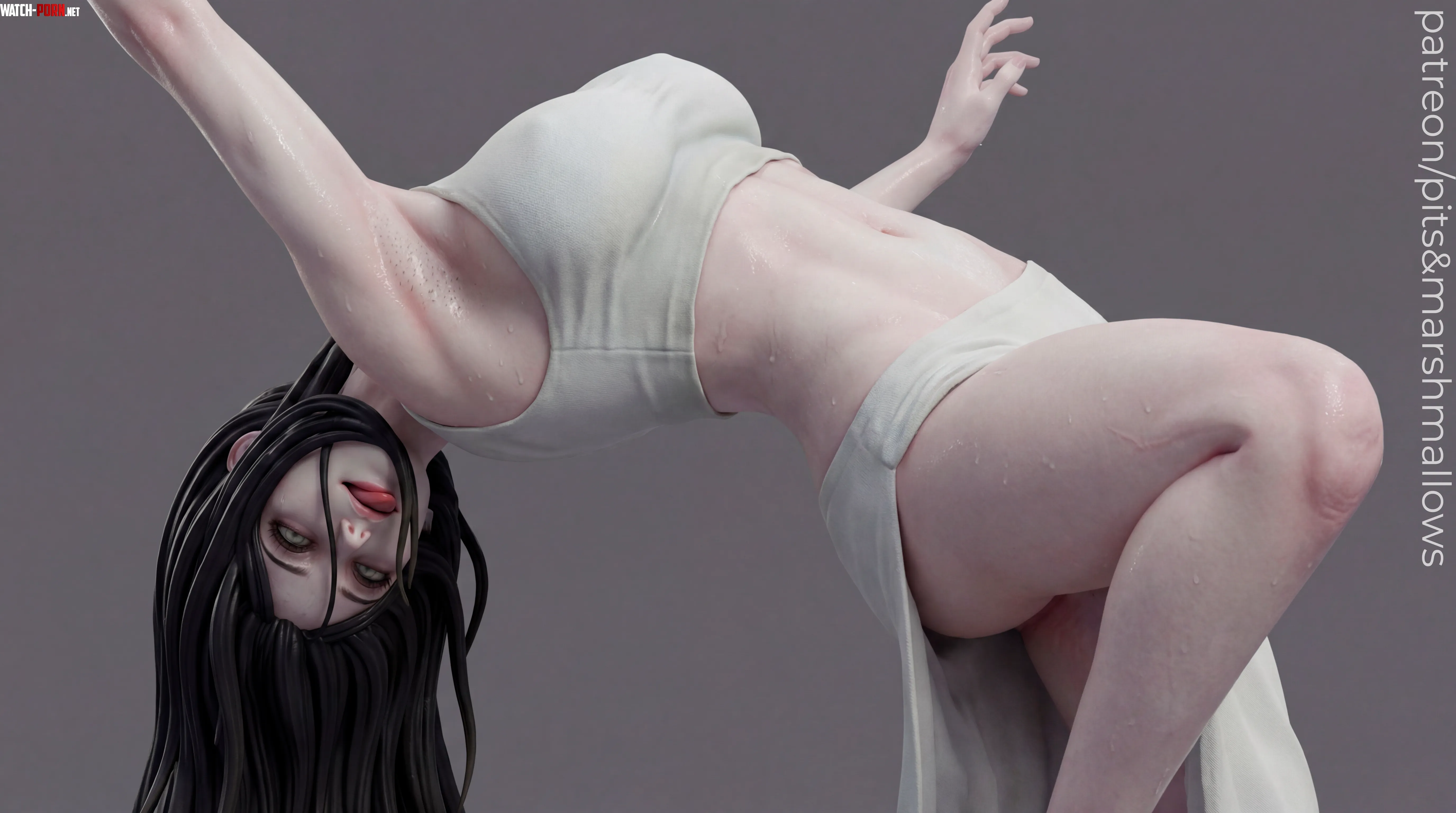 7 days? You won’t even last 7 seconds once I crawl out of this screen...📺💦 (pits&marshmallows) by pits_marshmallows