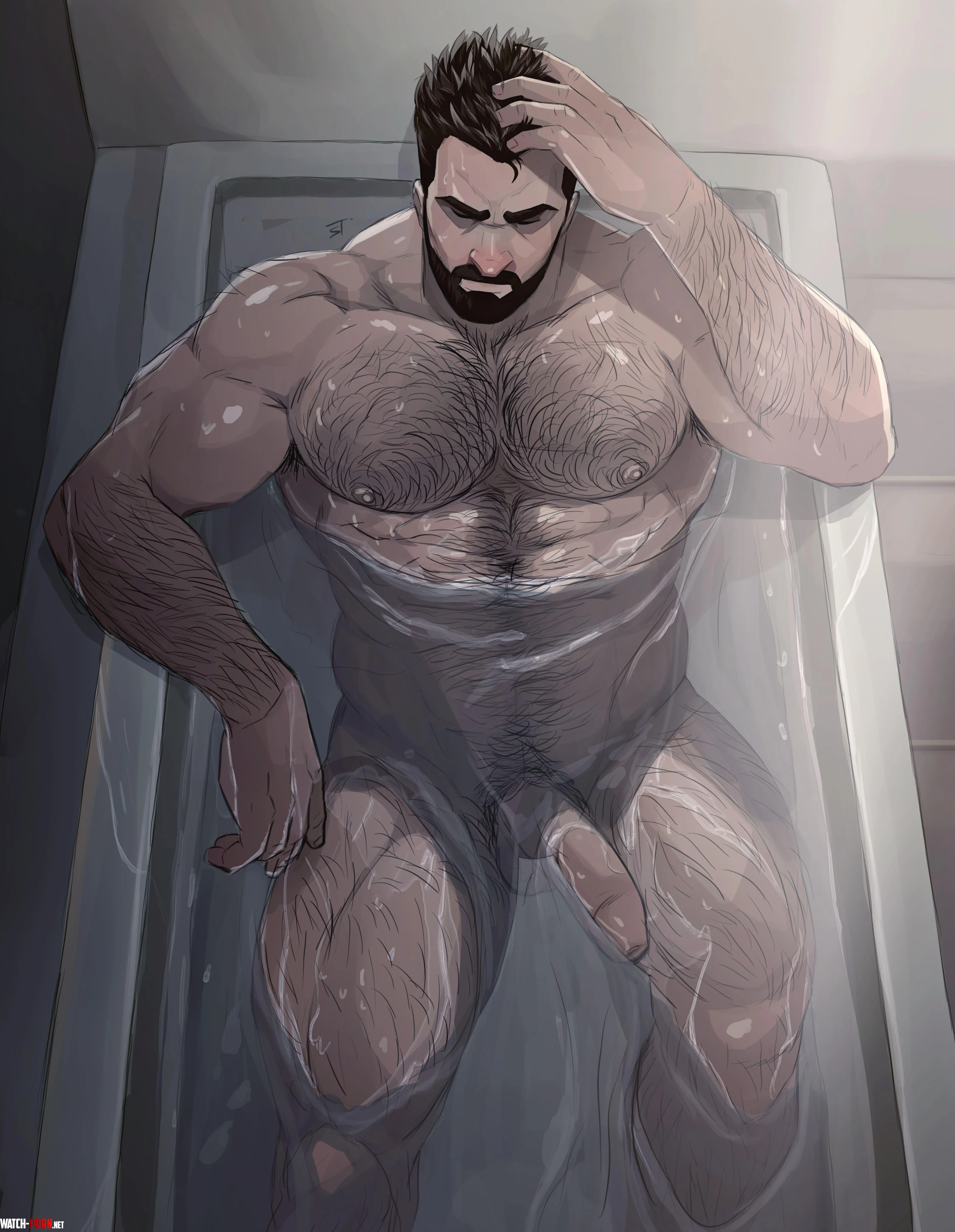 This hunk's unwell.... Do 'anything' to make him THE Hunk again. (Jo Ji/@JoJiArt) by Hot-Painting-5514