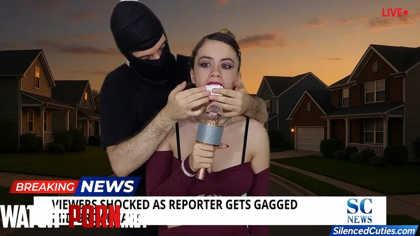 Breaking news: Our reporter gets gagged live on air by SilencedCuties