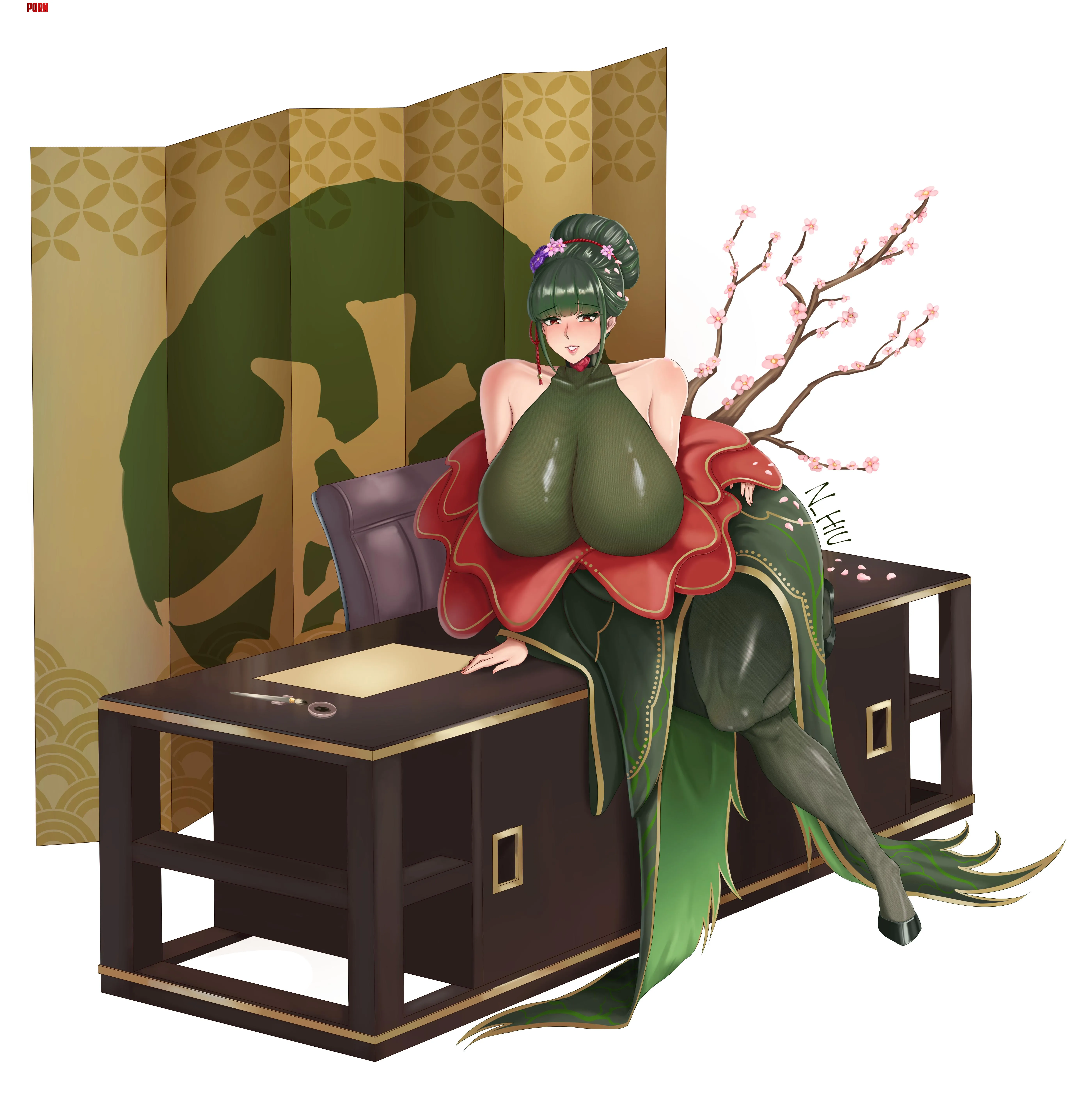 Bosom Blossom Midori (art by me) by nhiu262