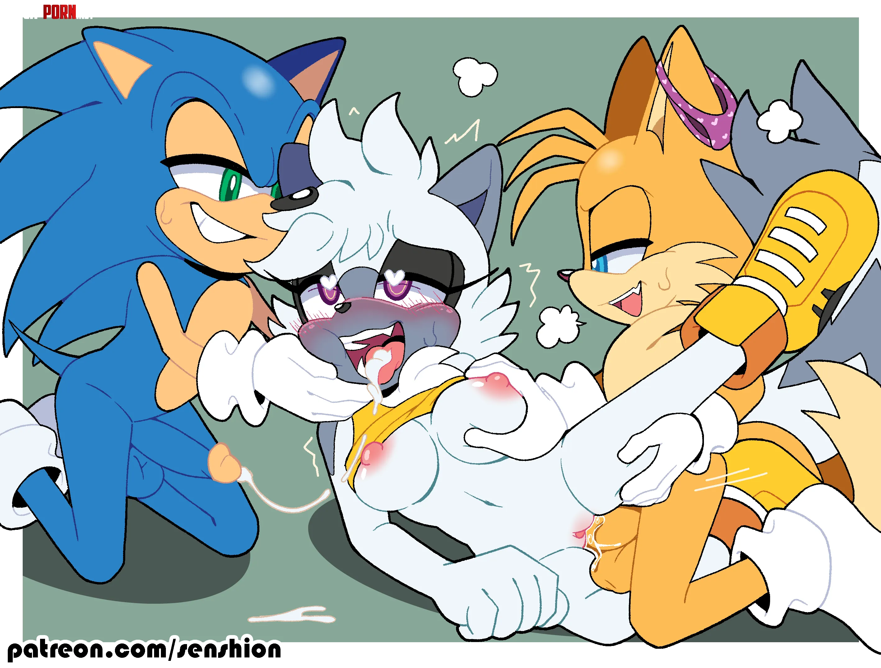 Sonic and Tails take care of Tangle together [Senshion] by CalloftheWild69