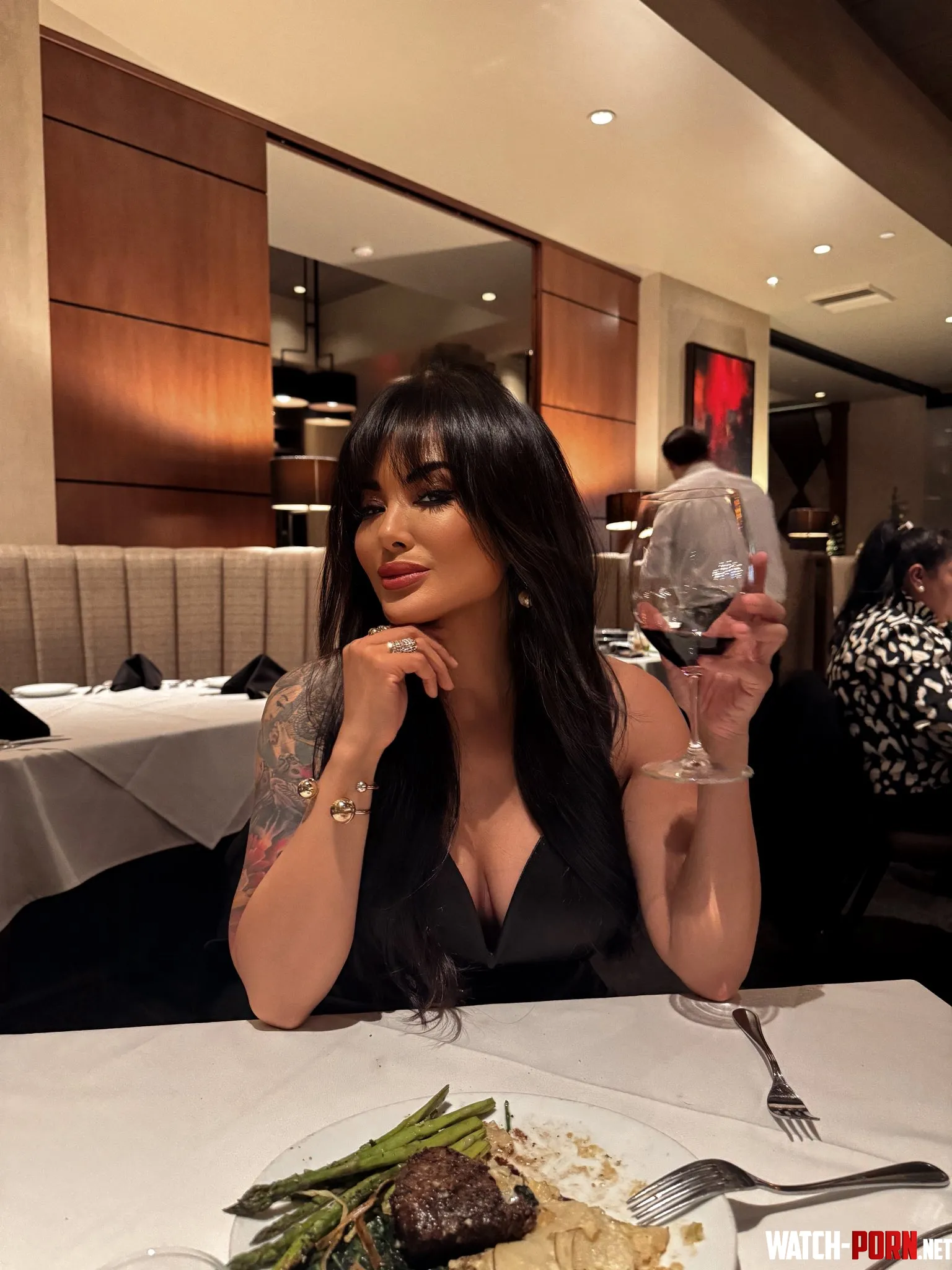 Kaylani Lei in an elegant restaurant by Pavlovurasag