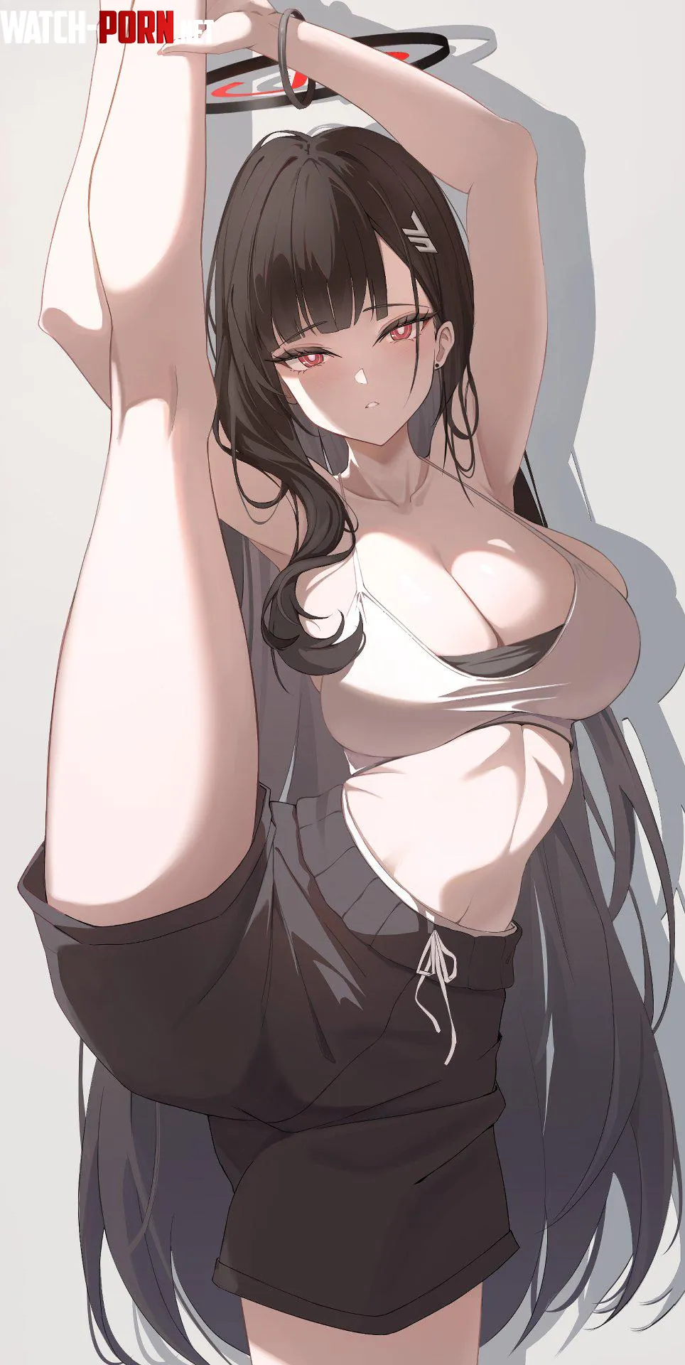 Stretching Rio [Blue Archive] by WoolsonDaSheep