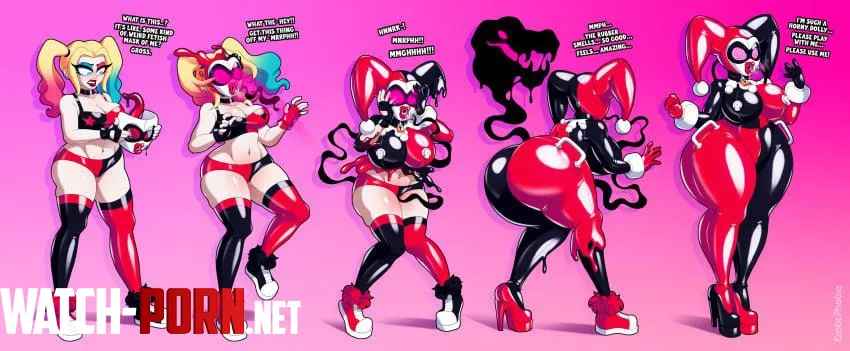 Harley Quinn Liquid Latex (EroticPhobia) by RubberyRose