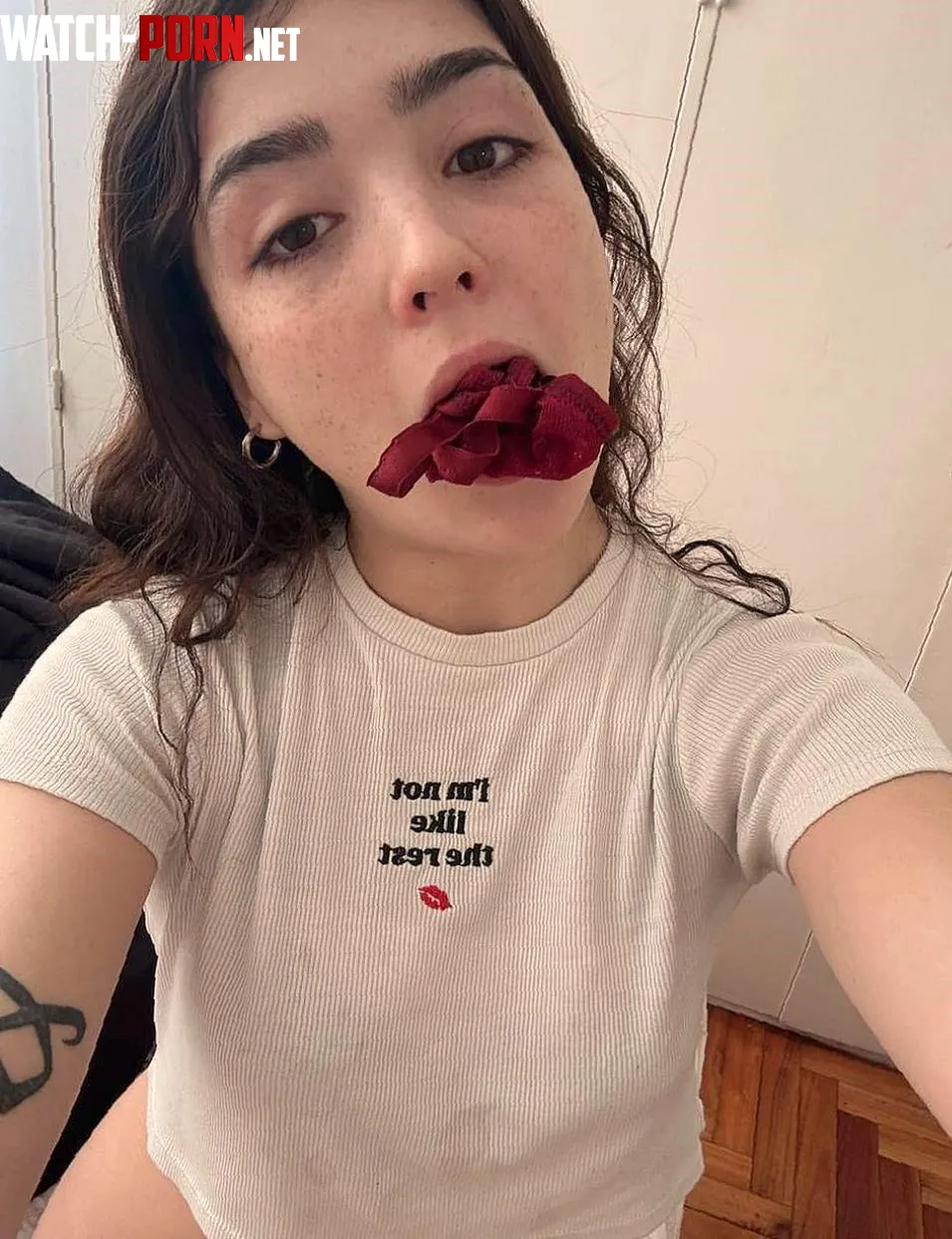 I just stuffed my unwashed panty inside my mouth, do I look hot now, lols they smell a bit but yeah just trying to impress yall doing weird stuffs by Ben1993MM