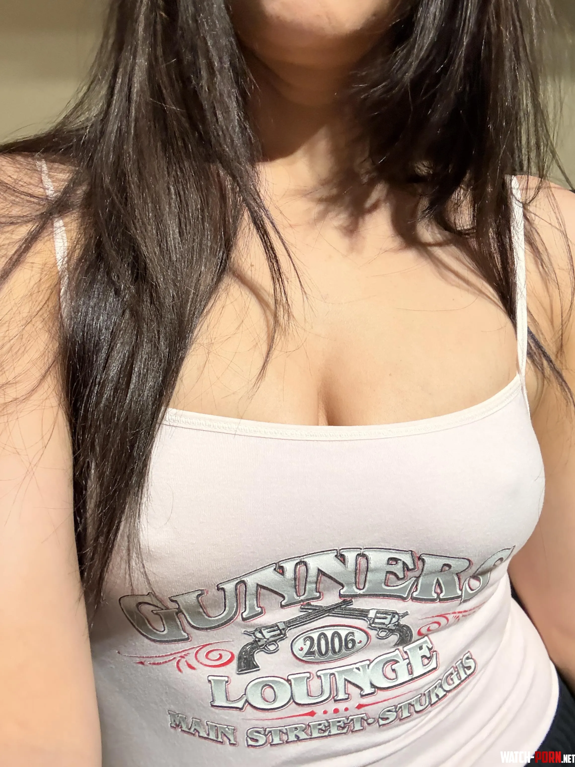 Never ruin a good tank top with a bra by barefootdriving