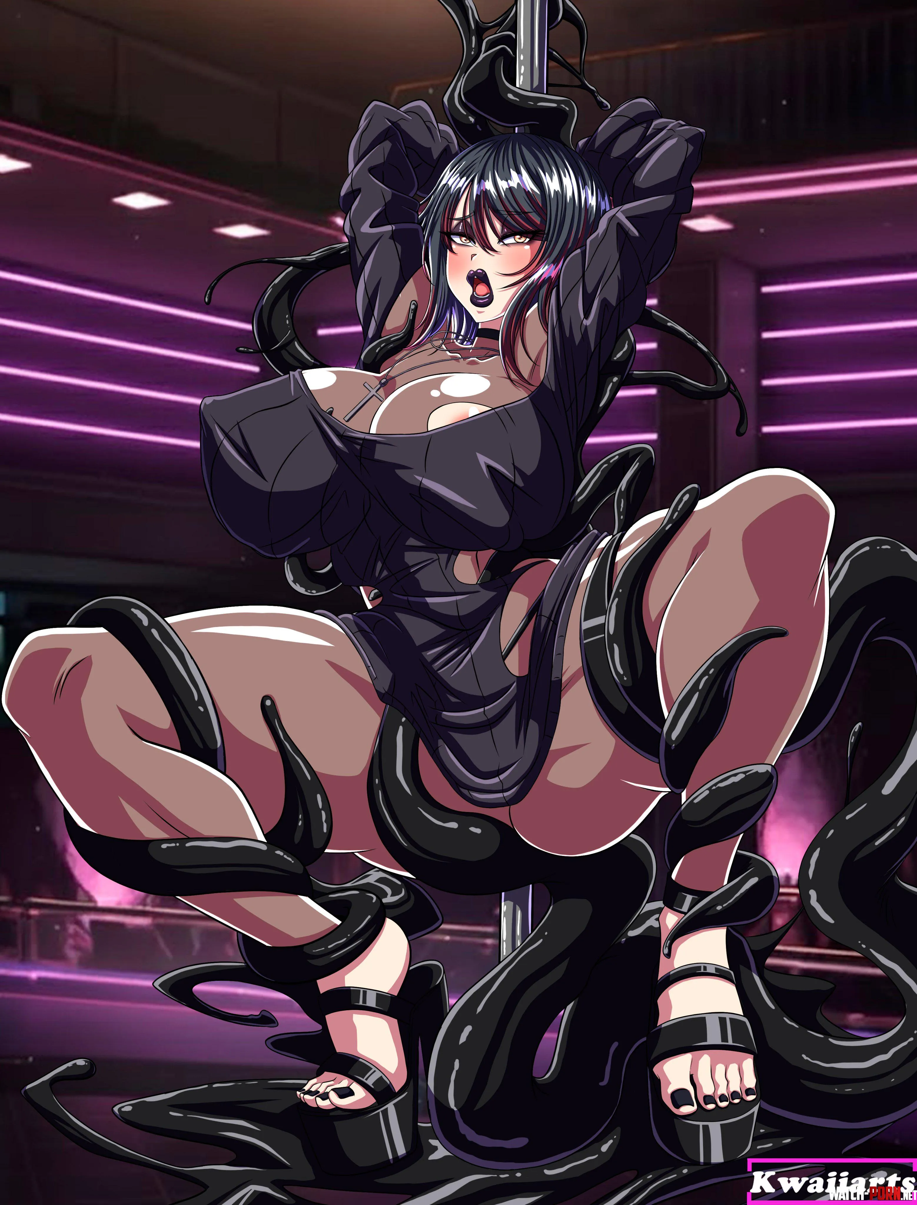 Goth & tentacles by SweetMetalGirl