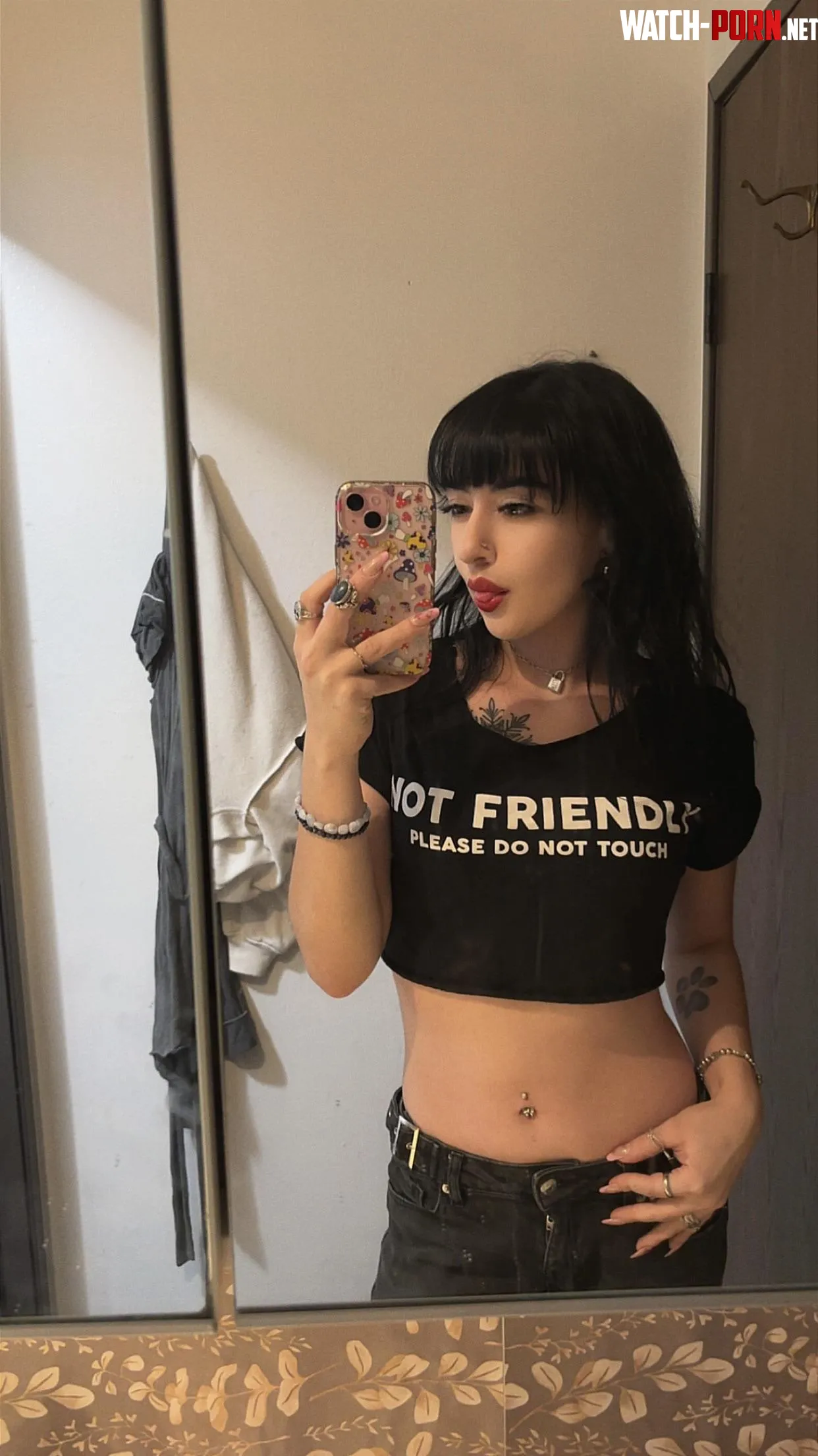 crops tops and low rise are just the superior combo 🖤🤷‍♀️ by ____princess__