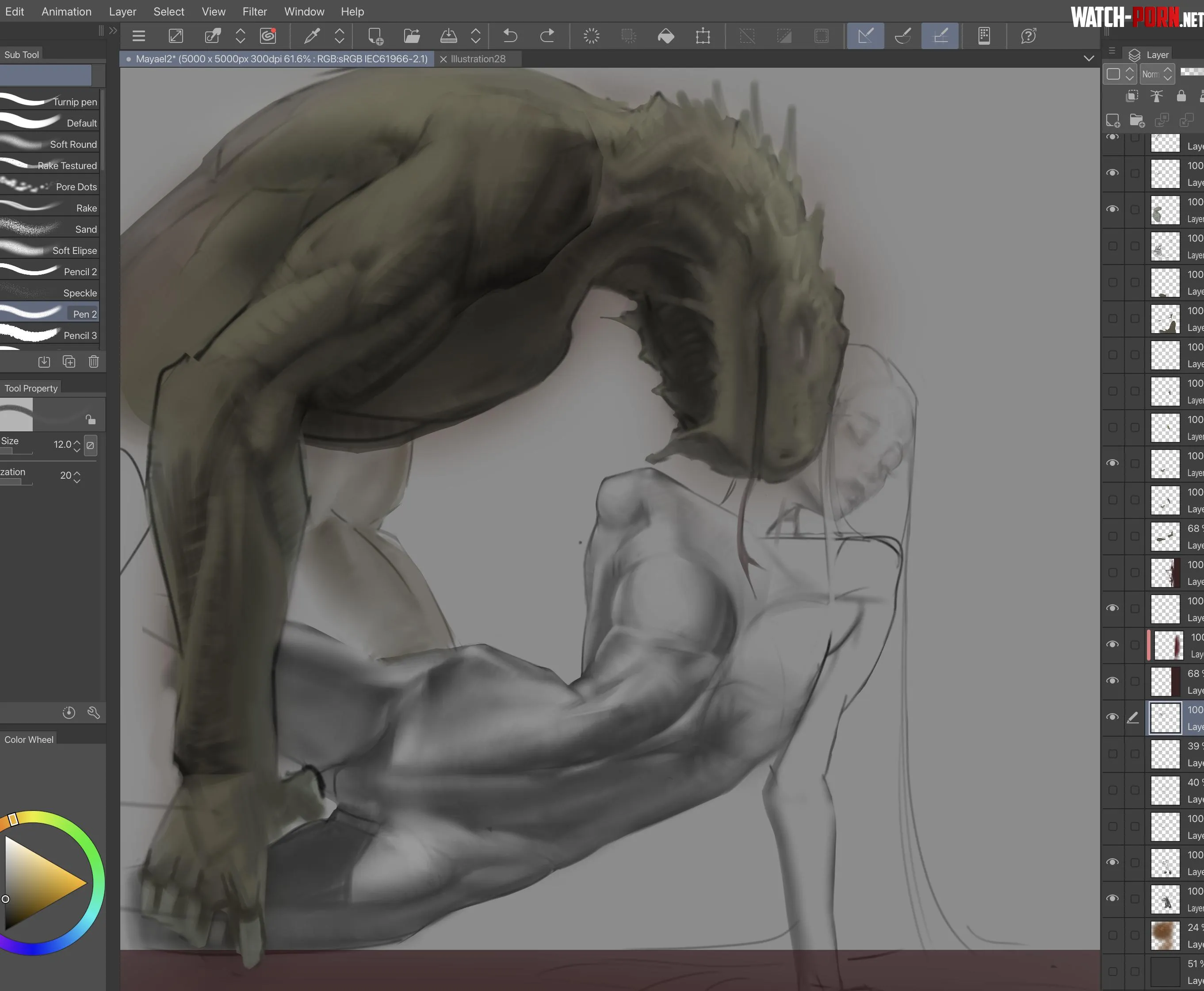 Draco man x fem/WIP (Mayael) by BigLizard6776