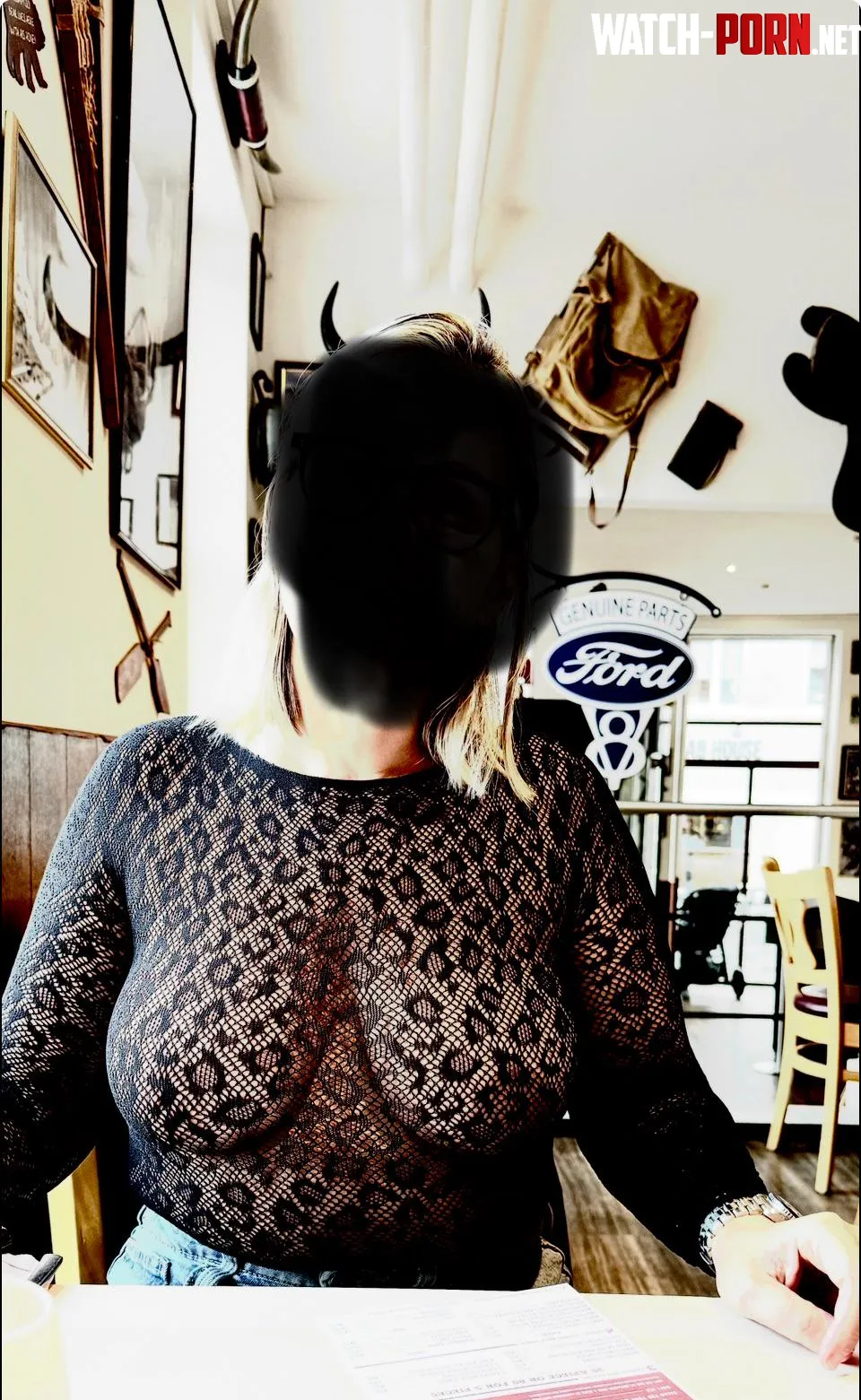 I forgot my bra... but waiters sees happy by naked4freedom