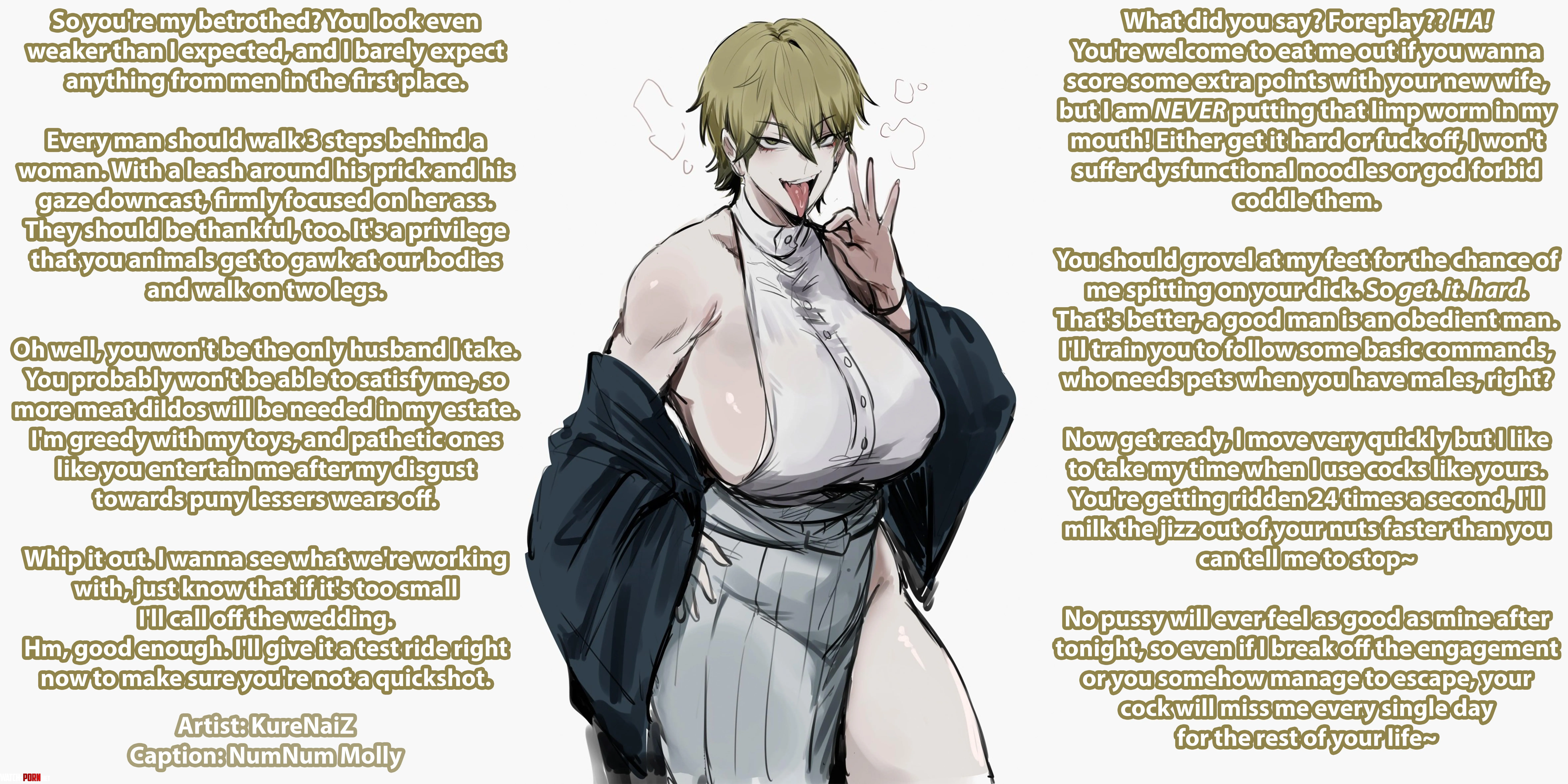 Matriarchal Clan Engagements [Misandry][Femdom][Degradation][JJK][Gender Bent Character][Naoya Zenin][Dub/Noncon][Arranged Marriage][Talk of Cheating][Artist: KureNaiZ1] by Sombraros