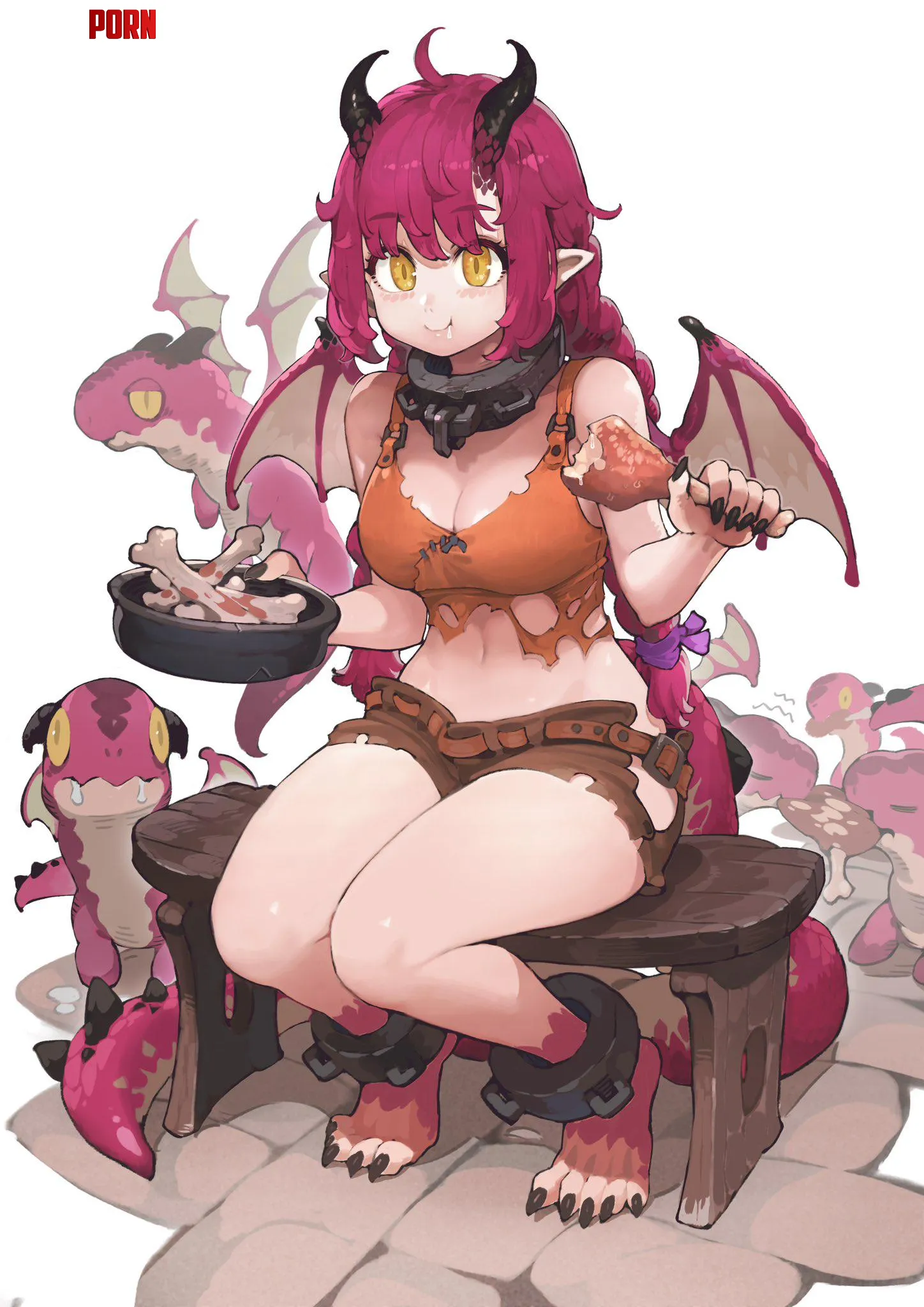 Dragon girl loves meat (navigavi) by Da_Darius