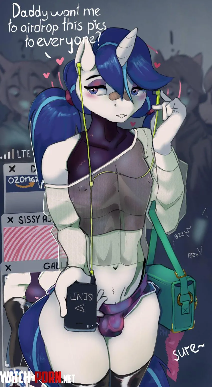 Daddy~ want me to airdrop pics to everyone here? 💖 (drafthoof) by sus-cupcake-frosting