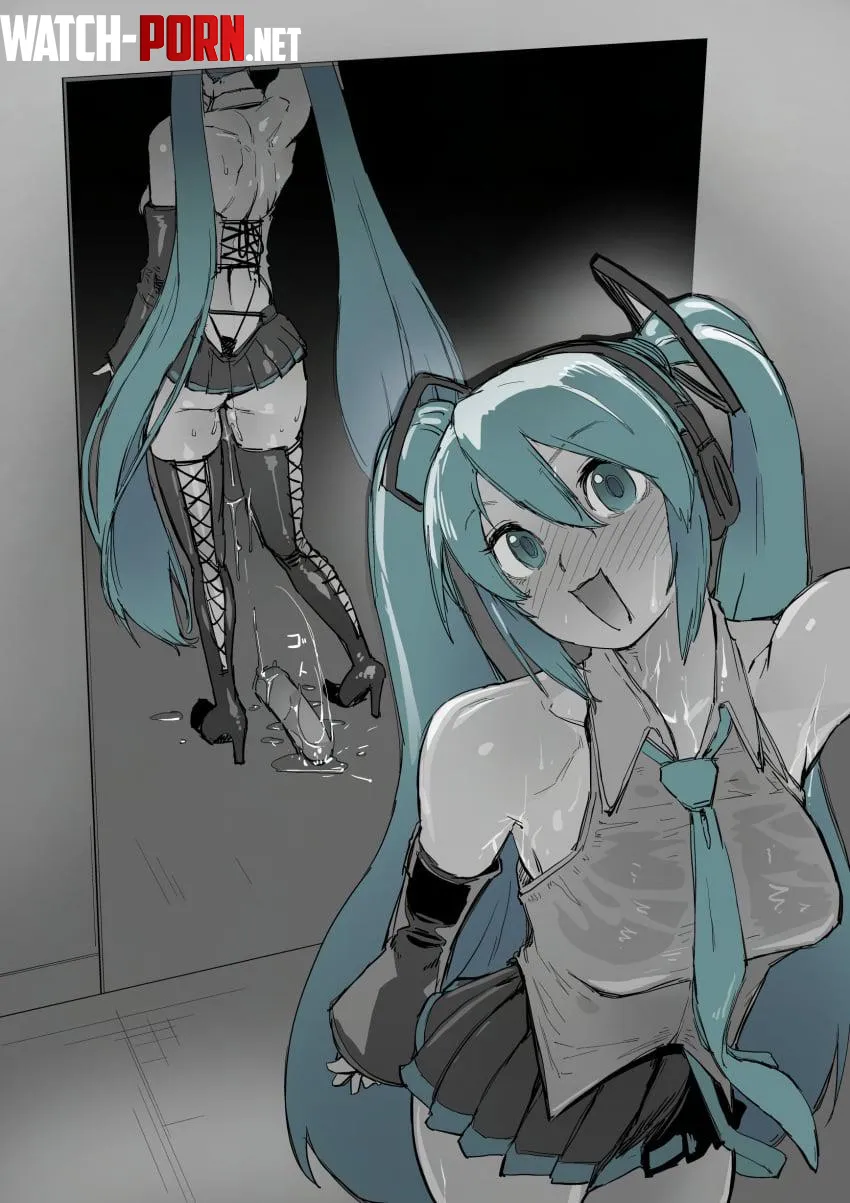 Miku's Mirror Surprise! [Hatsune Miku] (sashizume_soutarou) by AsamiSkye