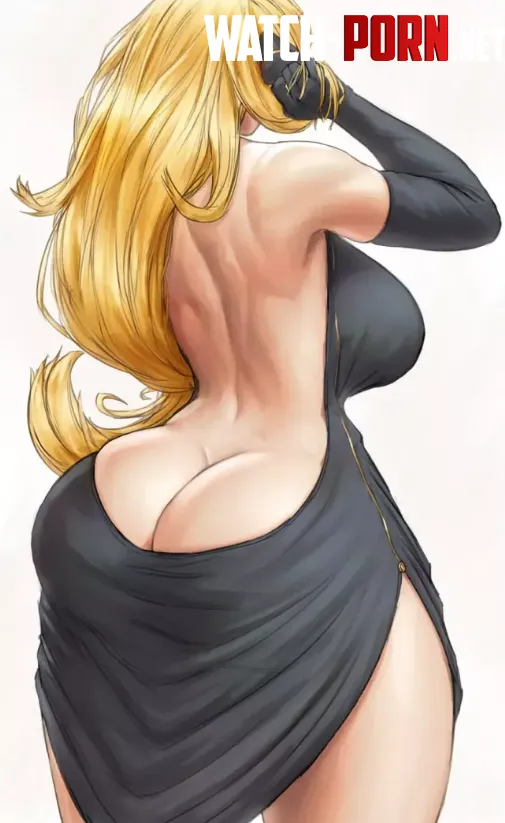 Cynthia's backless dress shows her curves😍 (The_Tactical_Nerd) by sweettwild