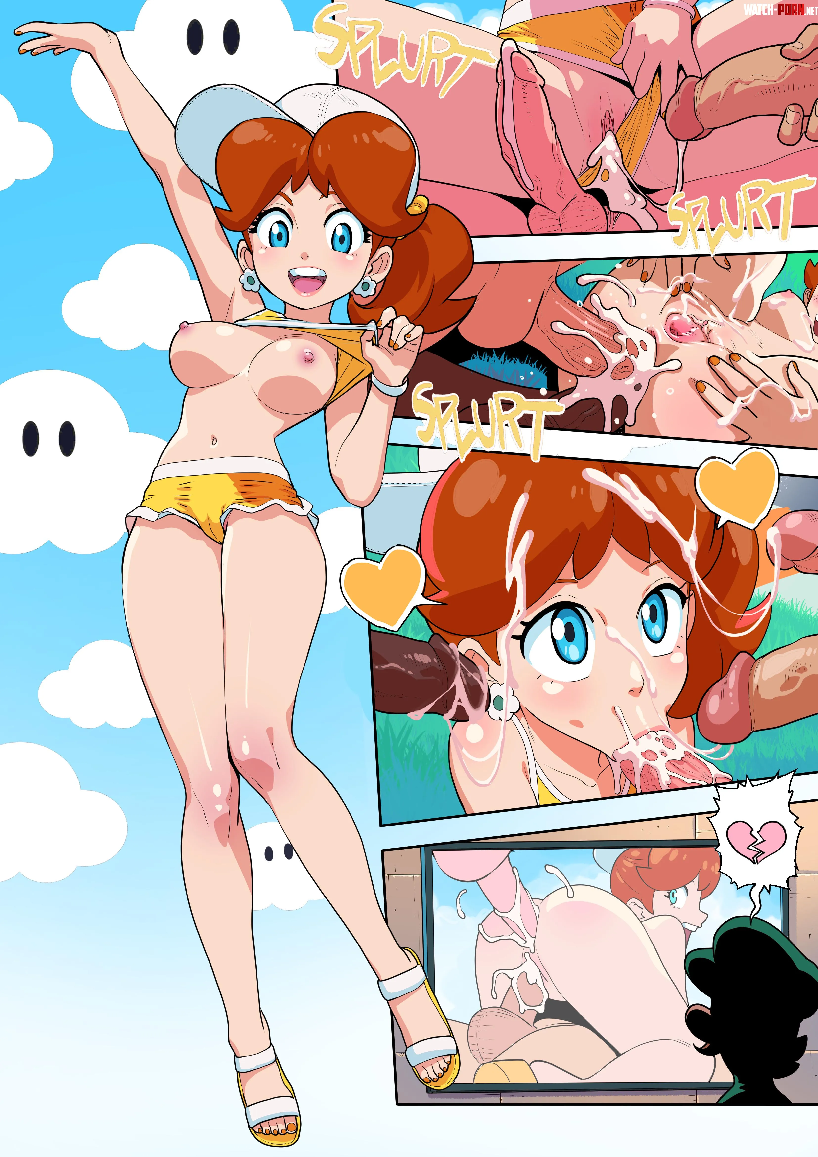 Daisy's summer fun. Poor Luigi though (tekuho) [nintendo] by Da_Darius
