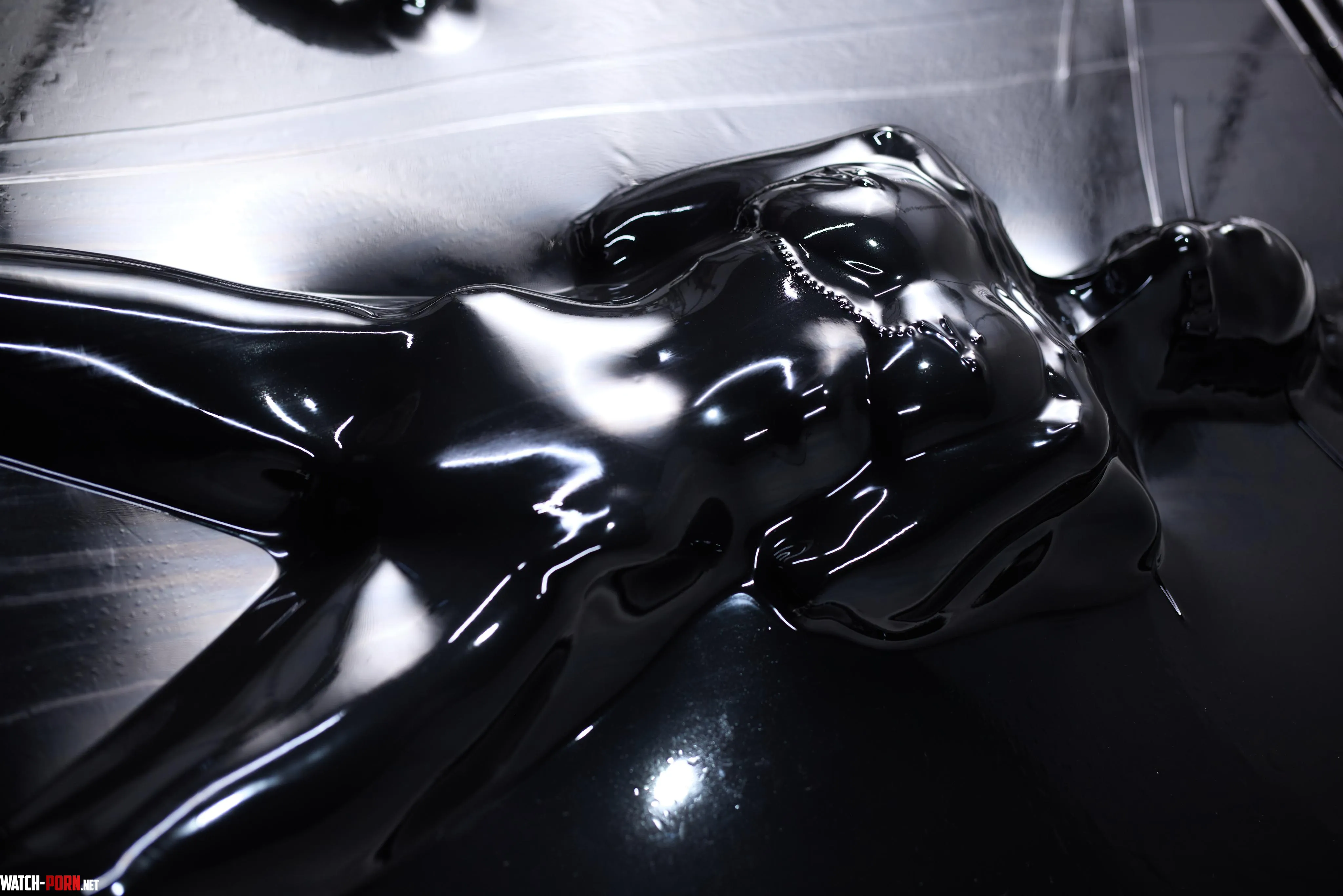 gagged in my vacbed by ana_loves_latex