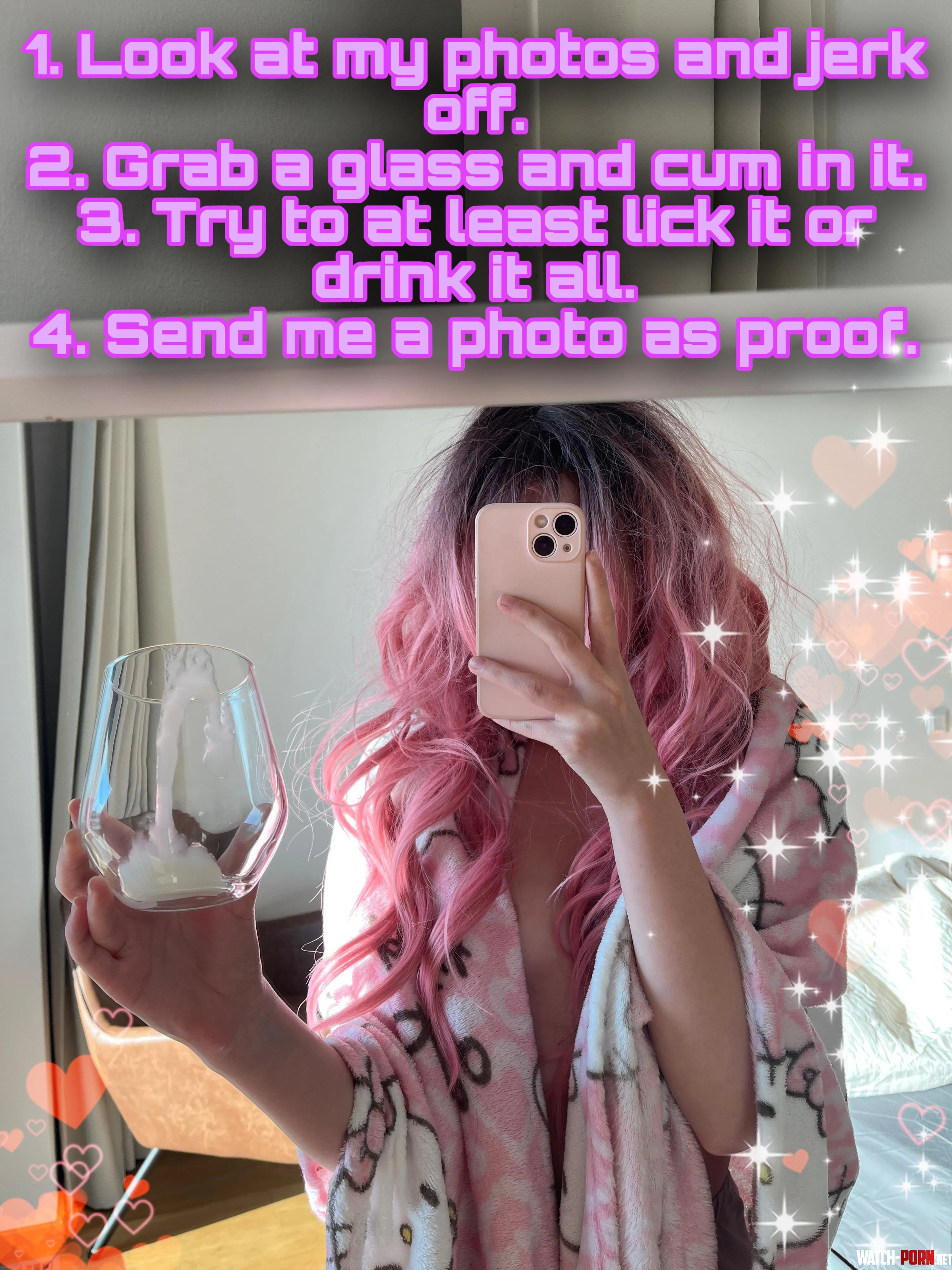 Your instruction: 1. Look at my photos then drink all cum!🤫 by PinkDolxo