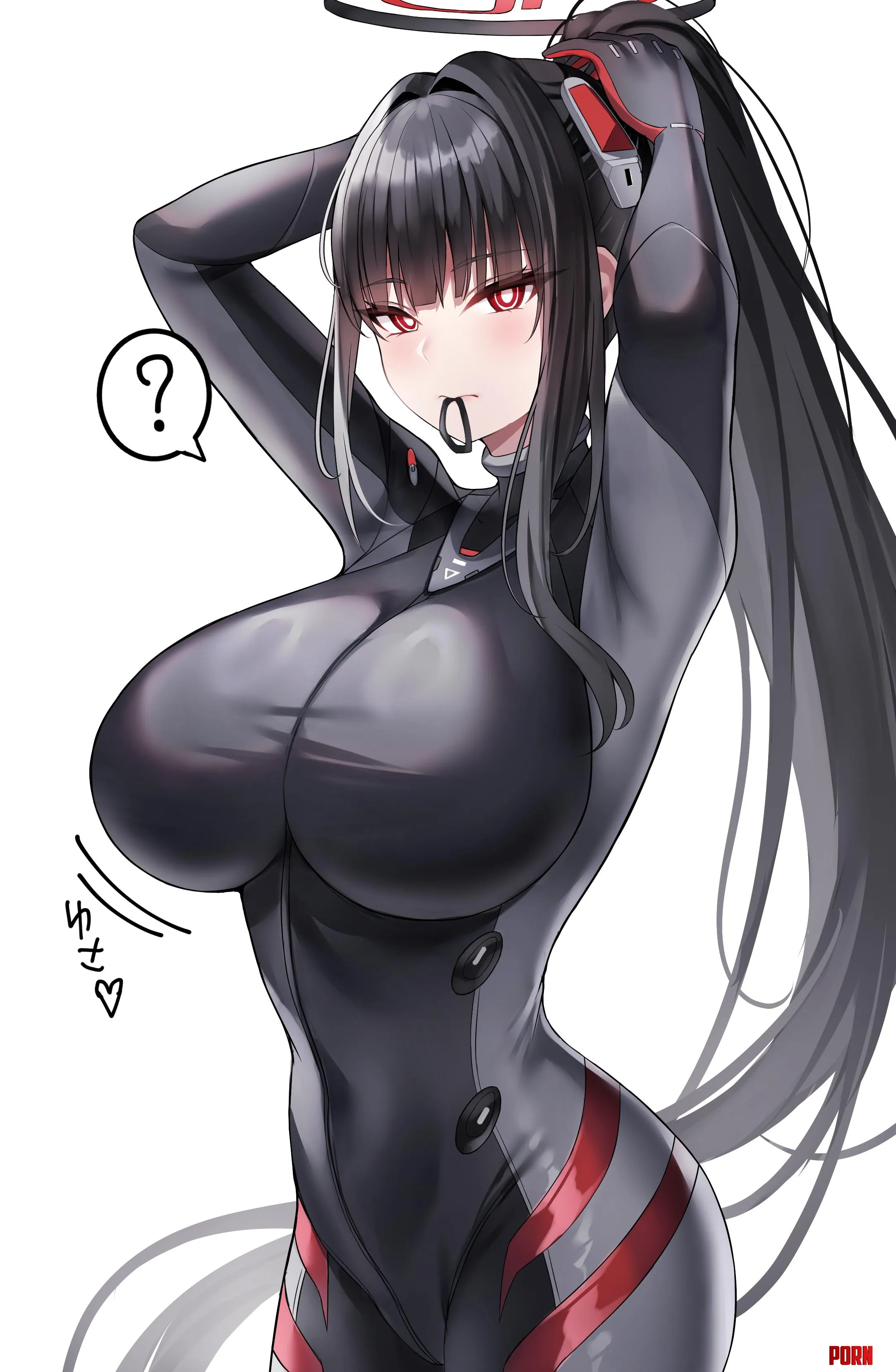 Rio tying her Hair [Blue Archive] by WoolsonDaSheep