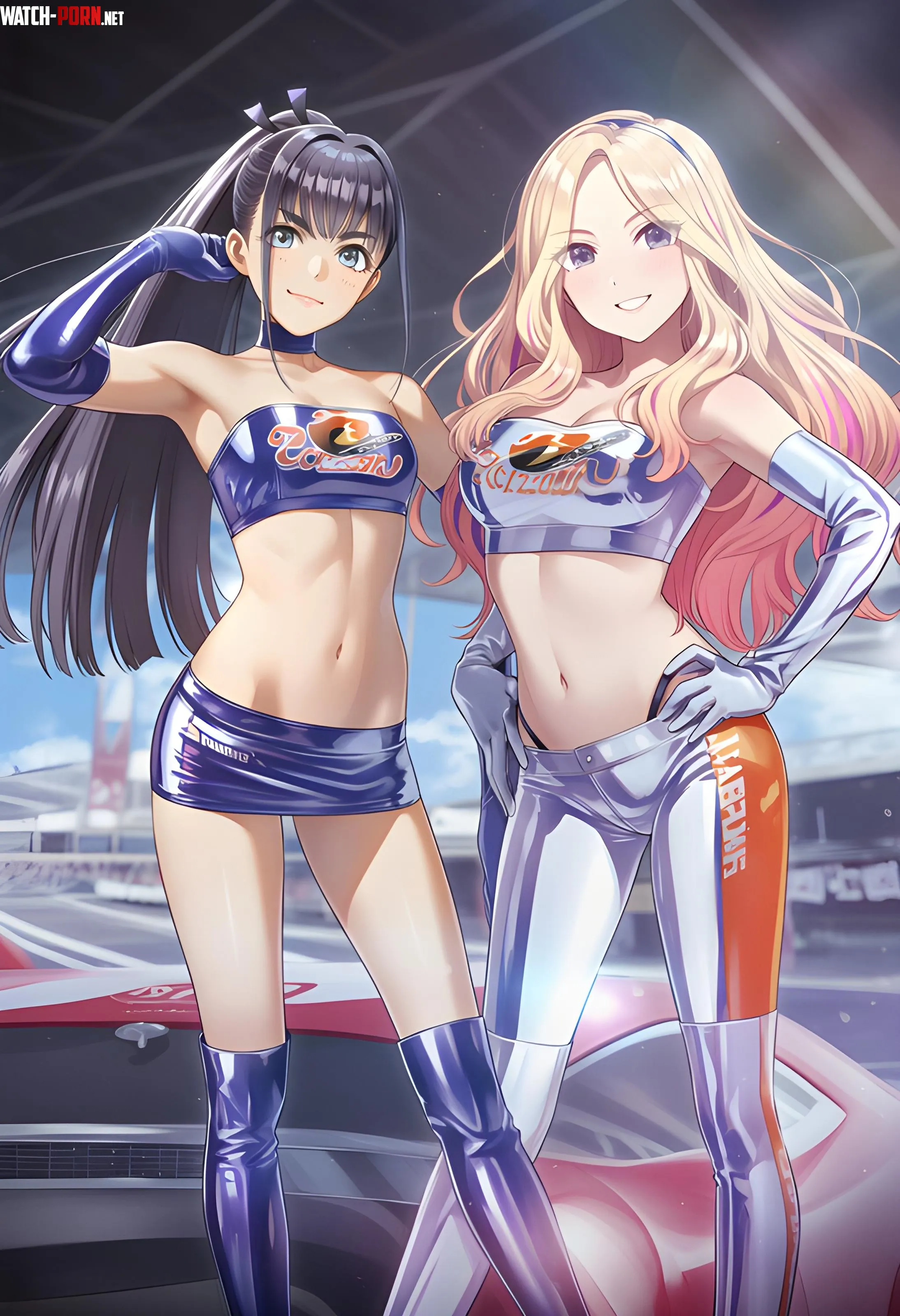 Race Queen Sena & Tsubame [Idolmaster] by WoolsonDaSheep