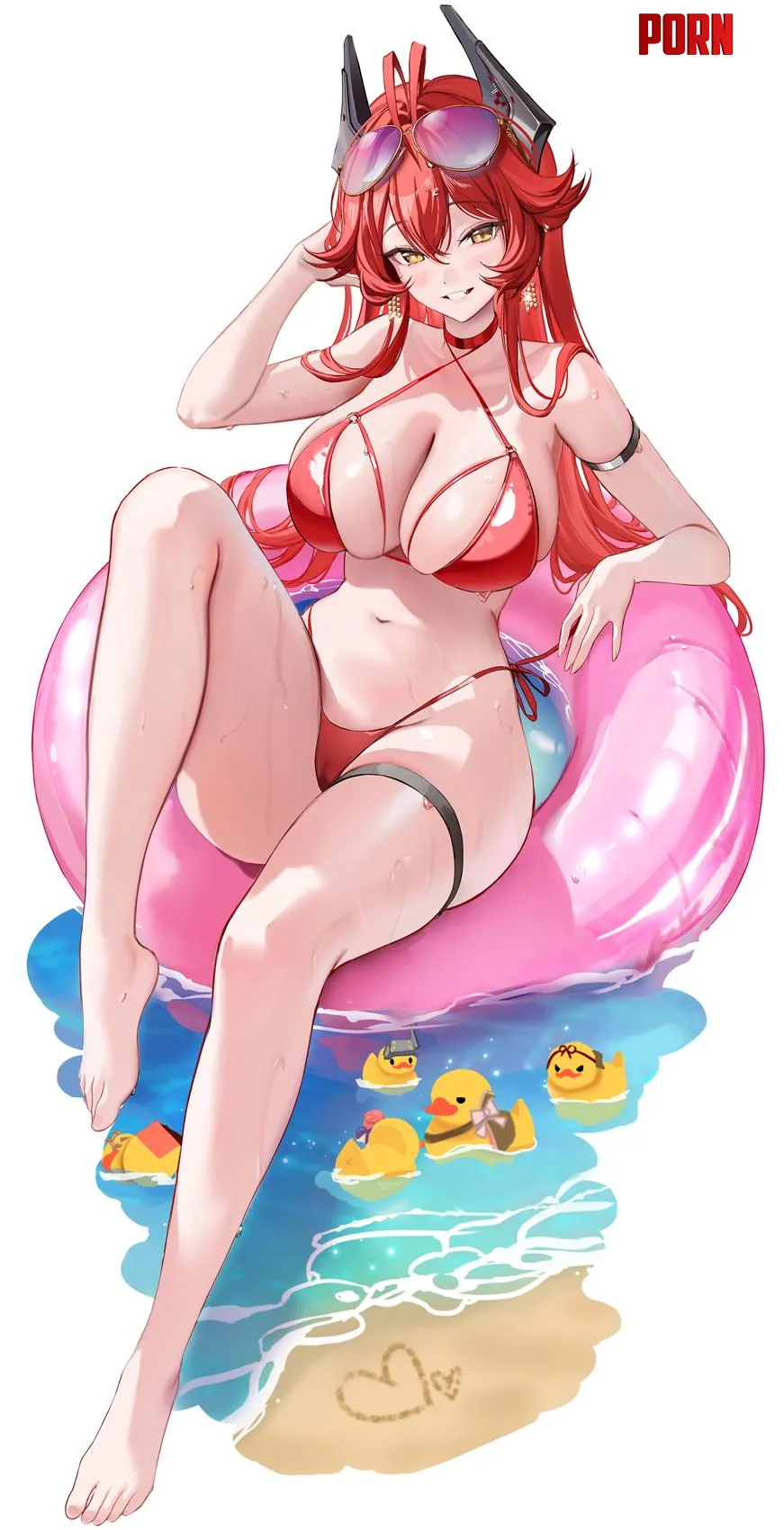 Red Hood with innertube (みかん) [Goddess Of Victory: Nikke] by elegantloveglimmer