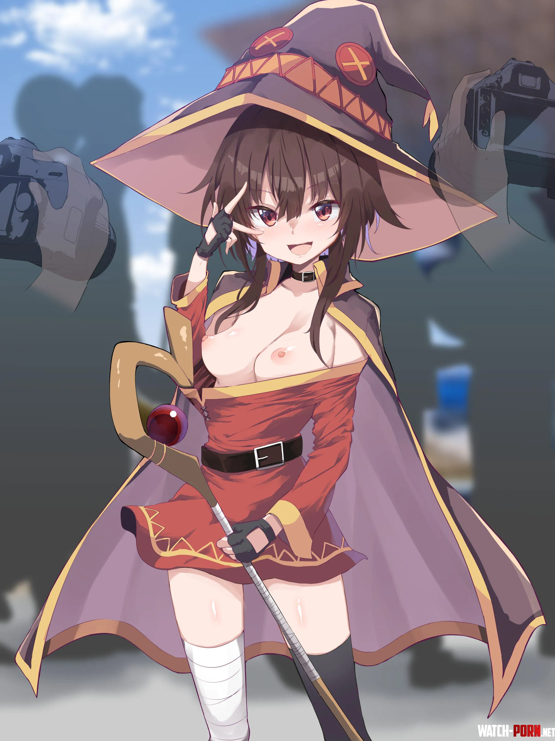 Megumin Wardrobe Malfunction (arutana) [Konosuba] by DedicatedHentaiPage