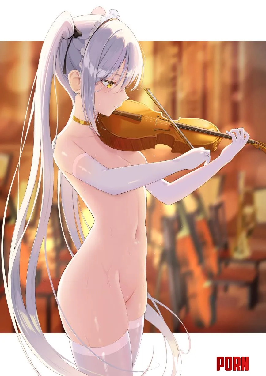Naked violinist (akie) [Original] by Pillowfighterlevel99