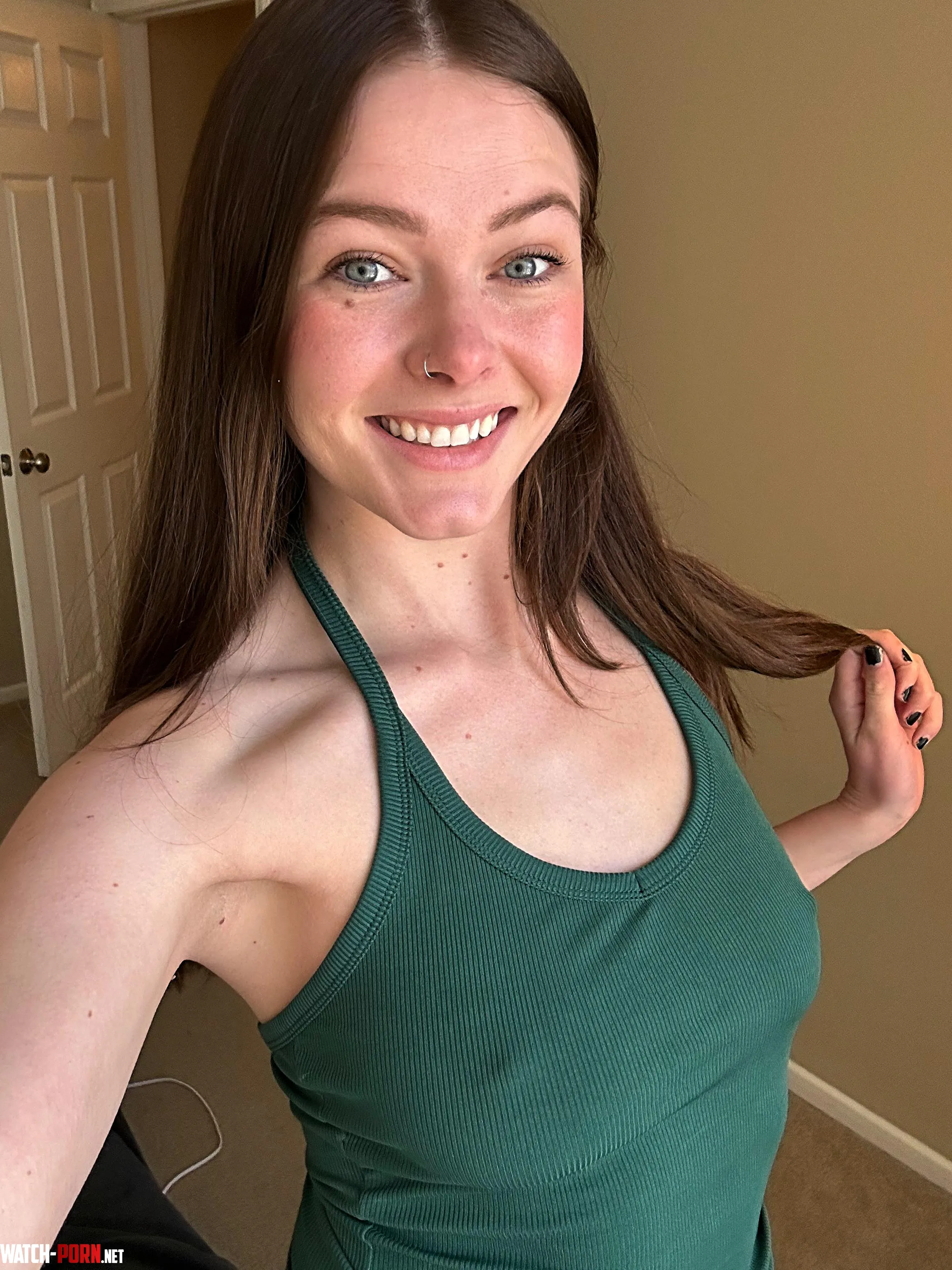 I love how this shirt looks without a bra by Ava_Steele69