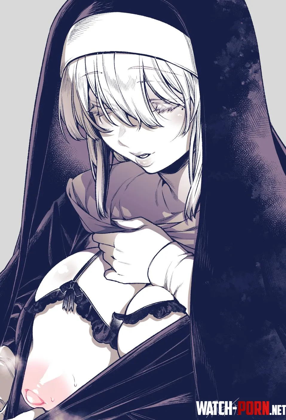 Nun giving a little peek (@iti_takatuki_1) by NekoNyan34