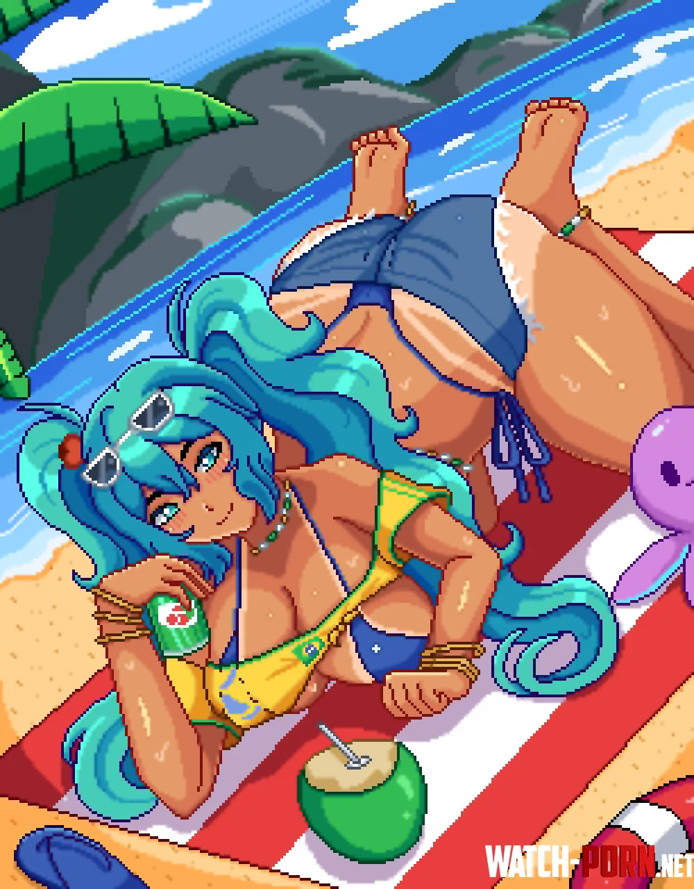 Brazilian Miku enjoying the beach 🇧🇷🌴 (NSFW) by AggravatingDonkey308