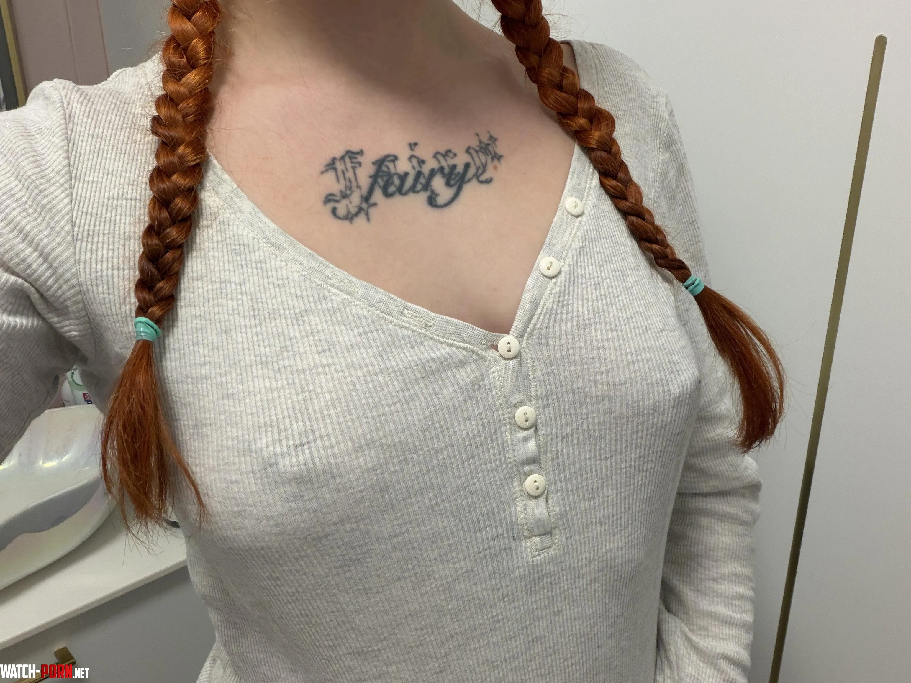 Two braids no bra by RedheadFairy03