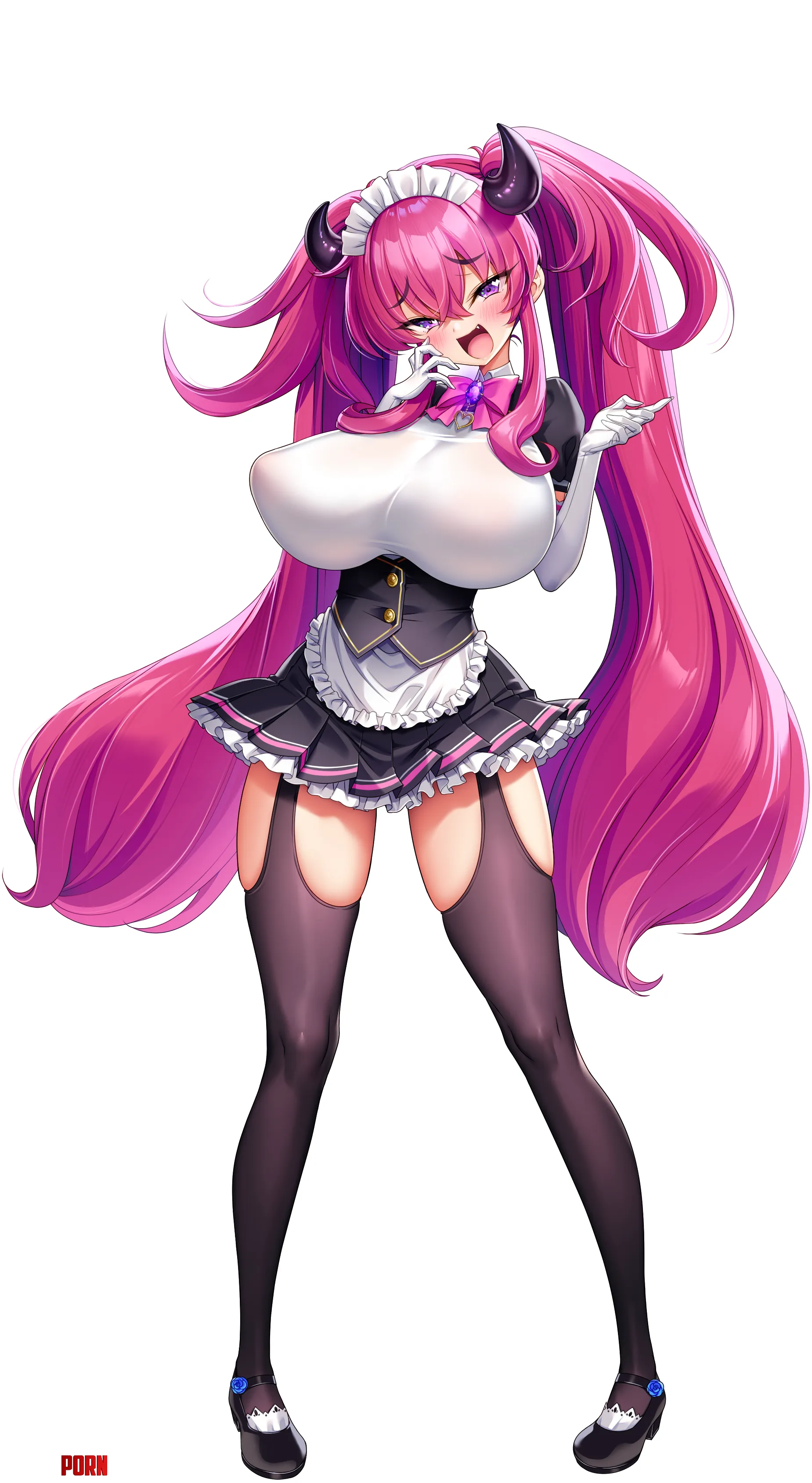 Dyzenia Dracour - Motto! Haramase! Honoo no Oppai Isekai Oppai Maid Gakuen! - Artist Akagi Rio by Succubuss_Smasher