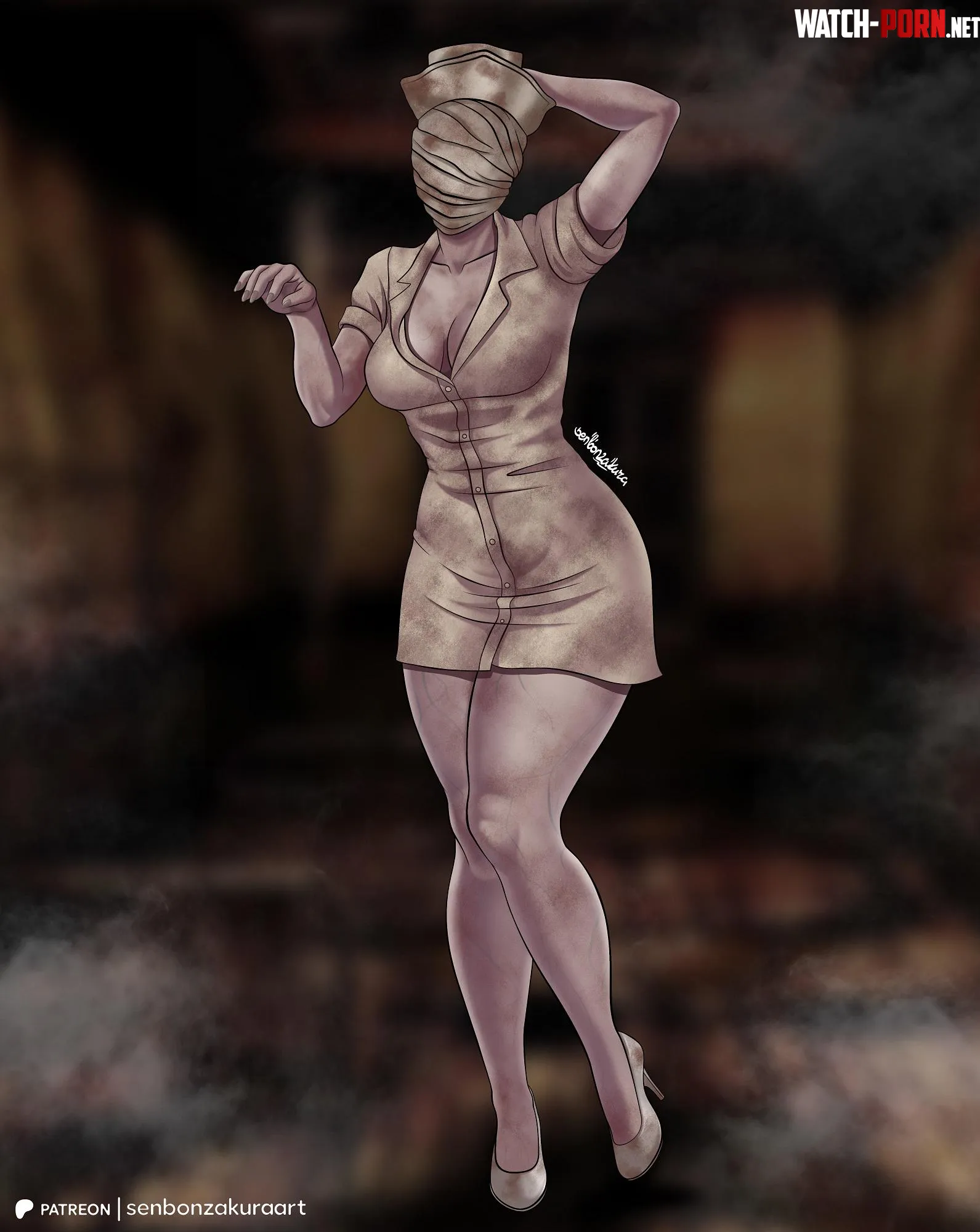 Bubble head nurse (SenbonzakuraArt) [Silent hill] by Senbonzakura_art