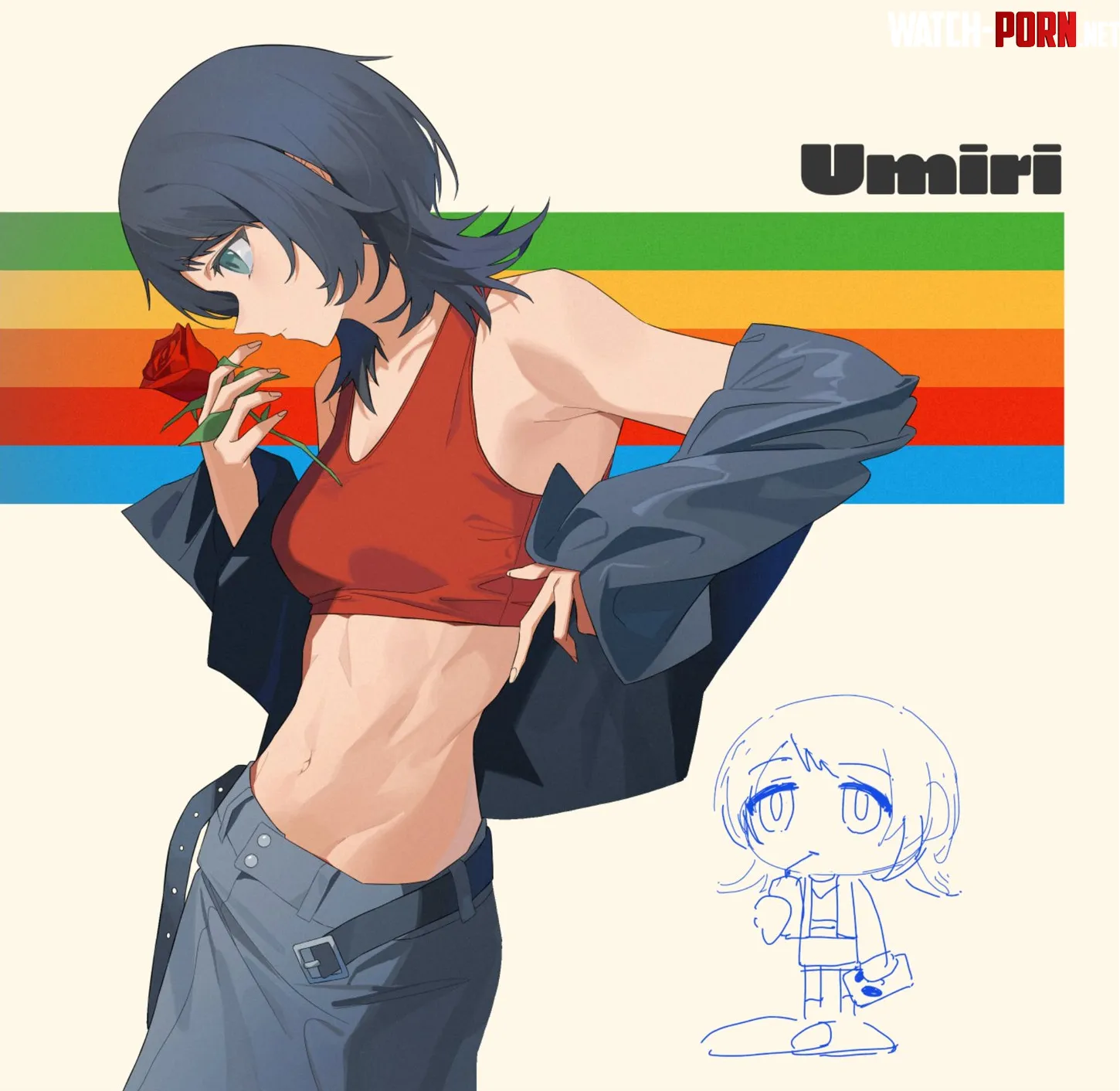 Umiri with a rose [BanG Dream!] (FromGodJungle) by MartyrOfDespair