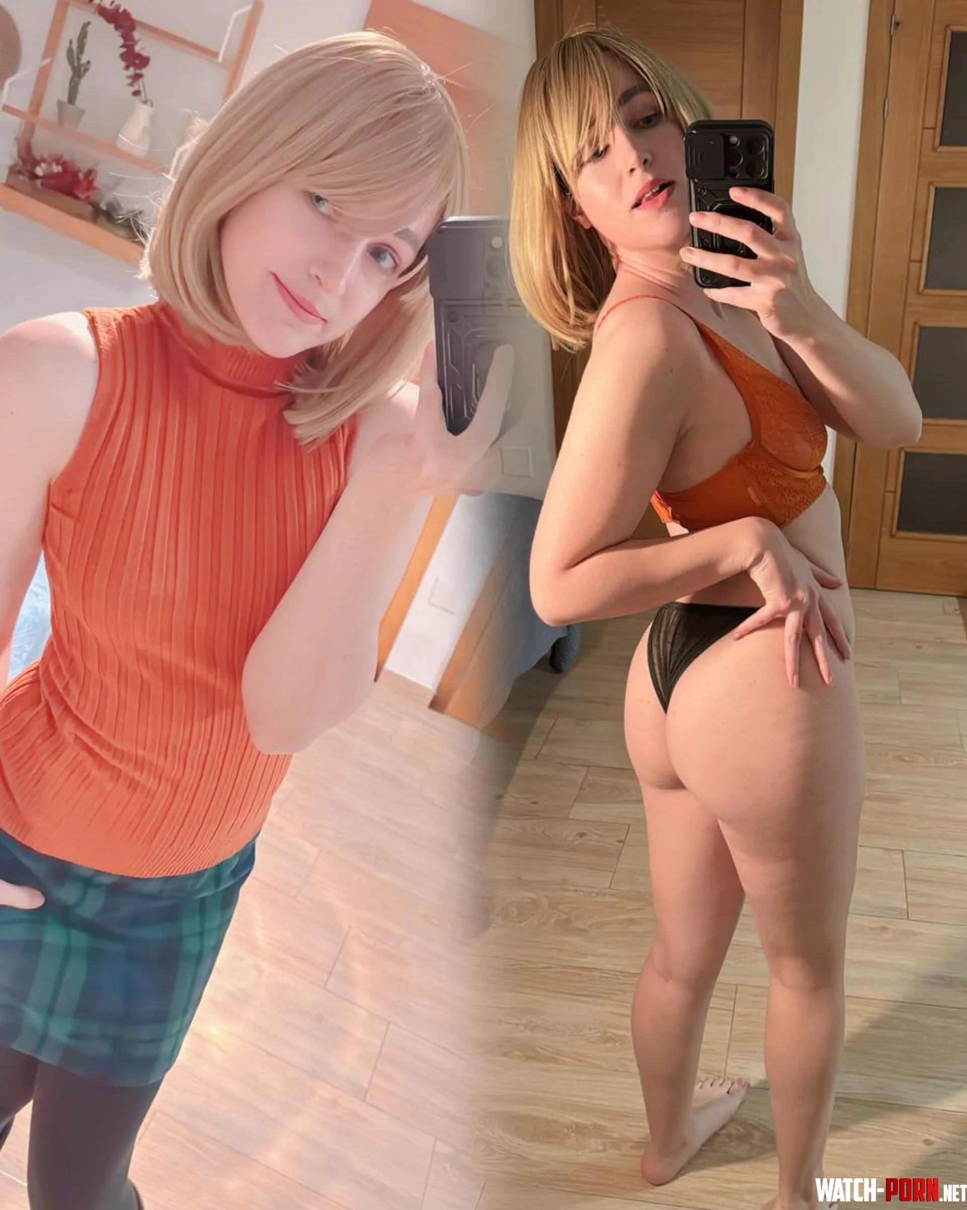 Ashley before and after meeting Leon (by Milashiroki) by Milashiroki-cos