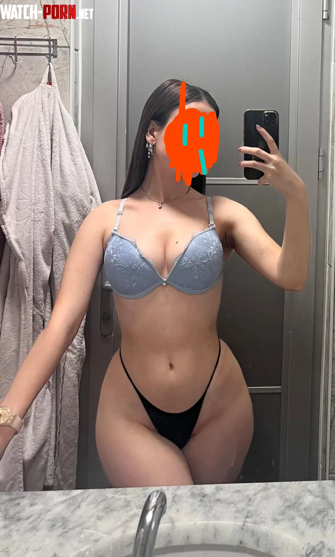 Feeling myself in this baby blue lace today... what do you think? Mirror doesn't lie by dunyevi_zevkler