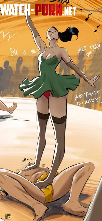 Ballerina ballbusting trample by MadTomyArt