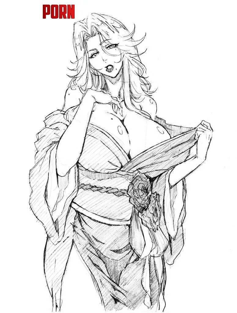 Mommy Rangiku in a kimono! by GogetaK99