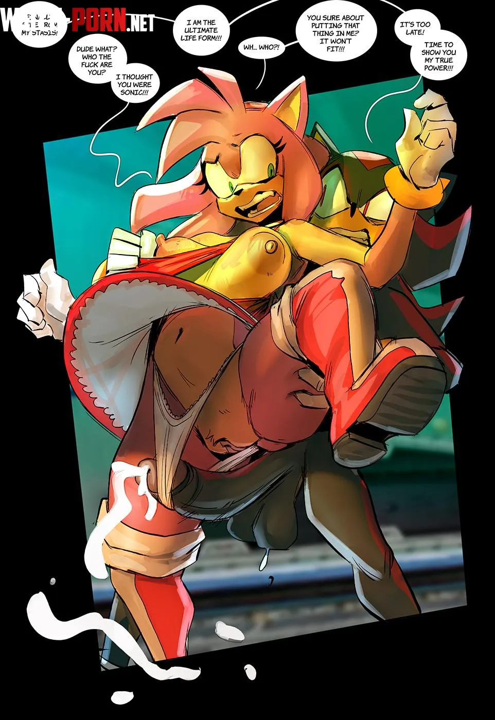 Amy Rose x Shadow the Hedgehog (cthulhu666) [Sonic] by Vervainxvibe