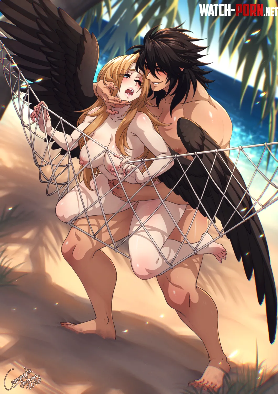 Azura x Kerathos - for Rose [Original] (Crescentia Fortuna) by Crescentia-Fortuna