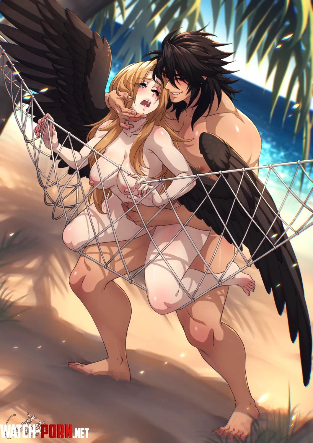 Azura x Kerathos - for Rose [Original / Deathblight] (Crescentia Fortuna) by Crescentia-Fortuna